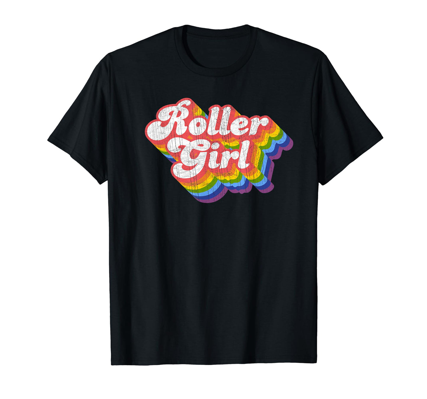 70S Disco Rainbow Roller Roller Skate T-Shirt - Trendy Graphic for Adults - T-Shirt, Sweatshirt, Hoodie