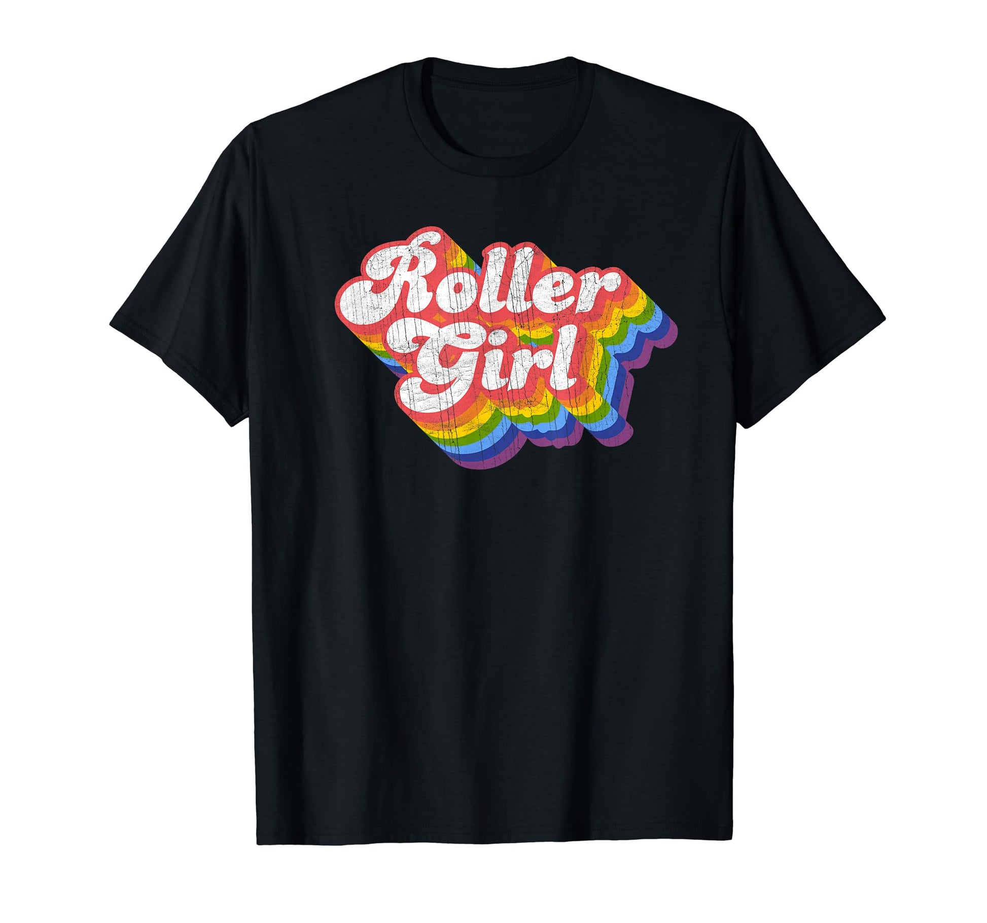70S Disco Rainbow Roller Roller Skate T-Shirt - Trendy Graphic for Adults - T-Shirt, Sweatshirt, Hoodie