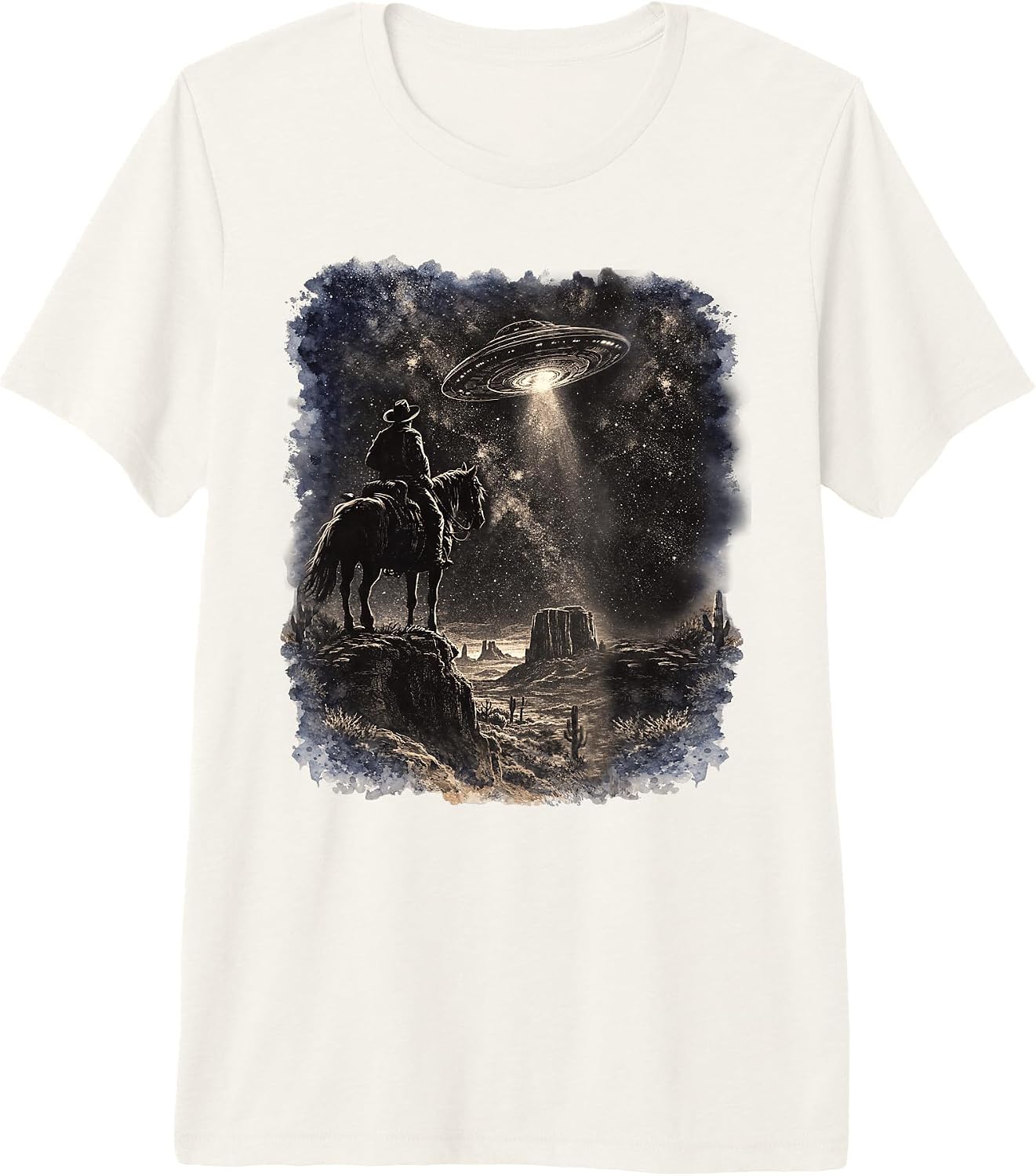 Western Sci Fi Alien Vintage Desert Apparel - Adult & Kids T-Shirts, Sweatshirts & Hoodies apparel design preview 1