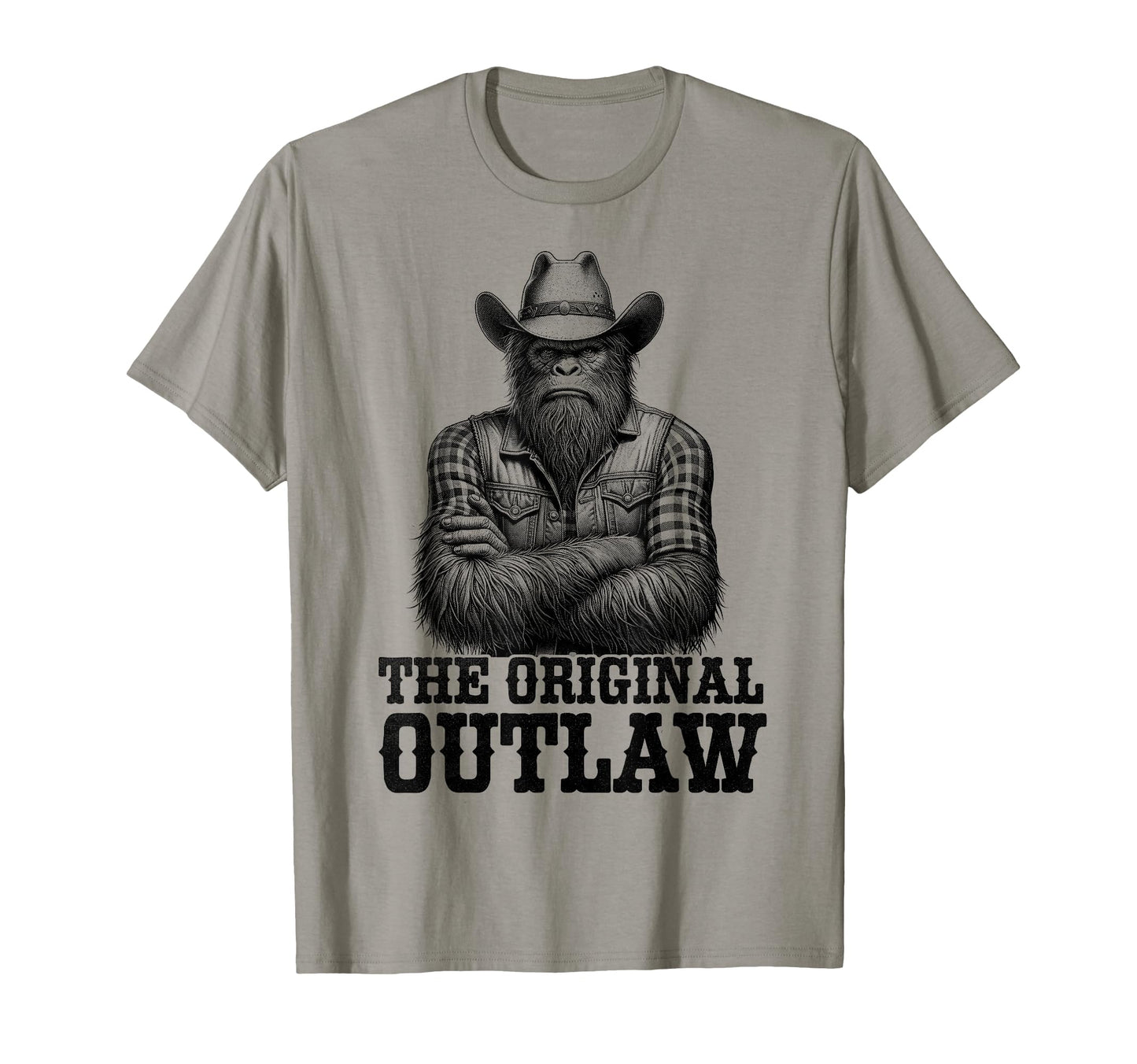 Bigfoot Sasquatch Funny Cowboy T-Shirt - Streetwear Style for Adults - T-Shirt, Sweatshirt, Hoodie