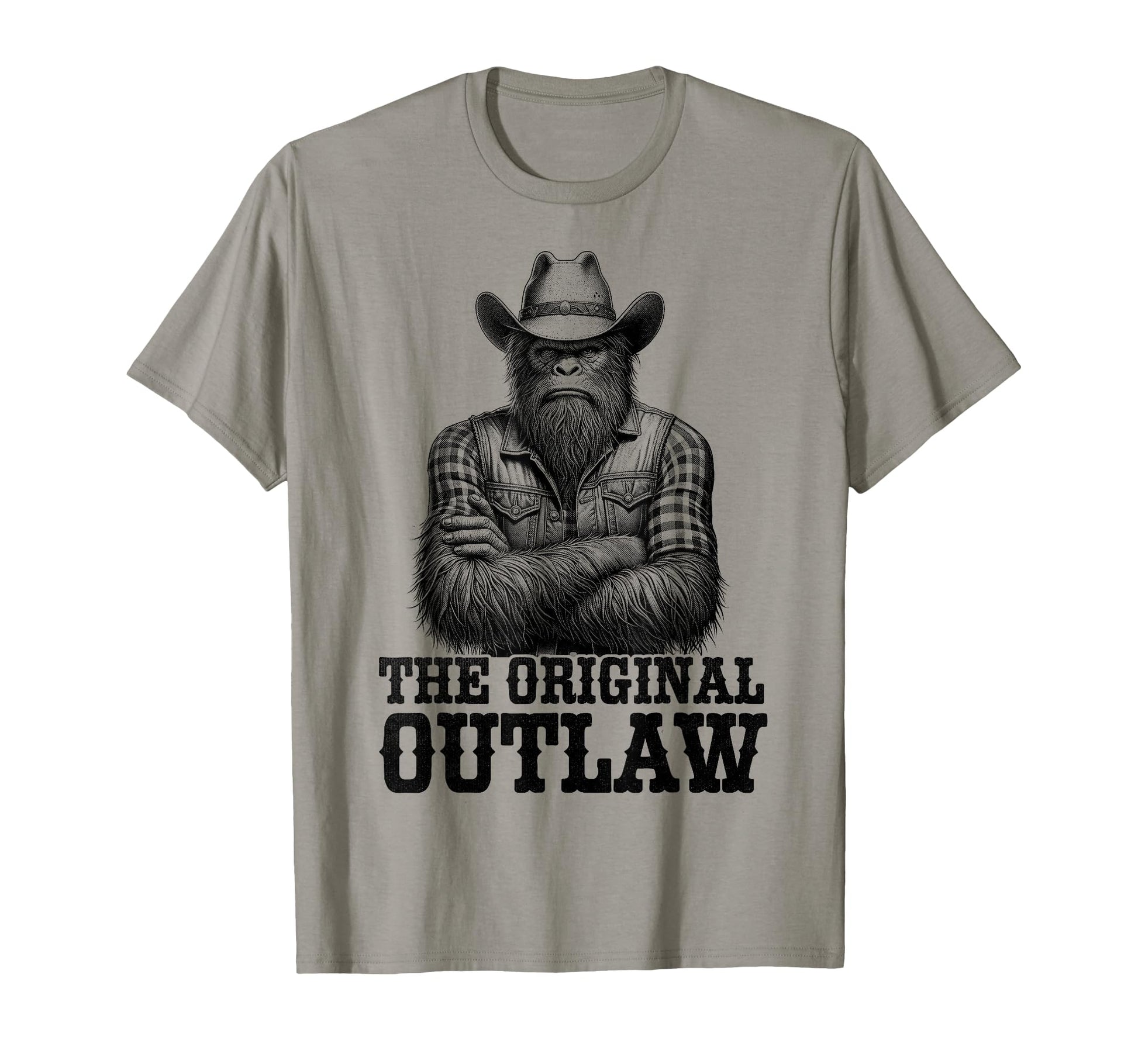 Bigfoot Sasquatch Funny Cowboy T-Shirt - Streetwear Style for Adults - T-Shirt, Sweatshirt, Hoodie