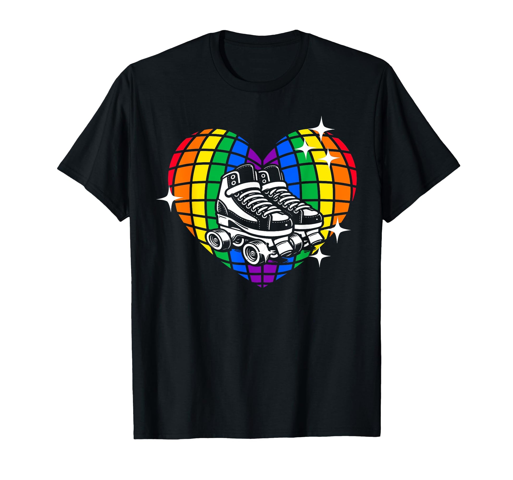Roller Skating Skate 1970S Disco Ball T-Shirt - Custom Art Print Men Women - T-Shirt, Sweatshirt, Hoodie