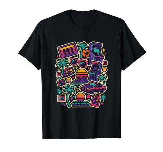 80S Synthwave T-Shirt - Aesthetic Graphic Unisex - T-Shirt, Sweatshirt, Hoodie