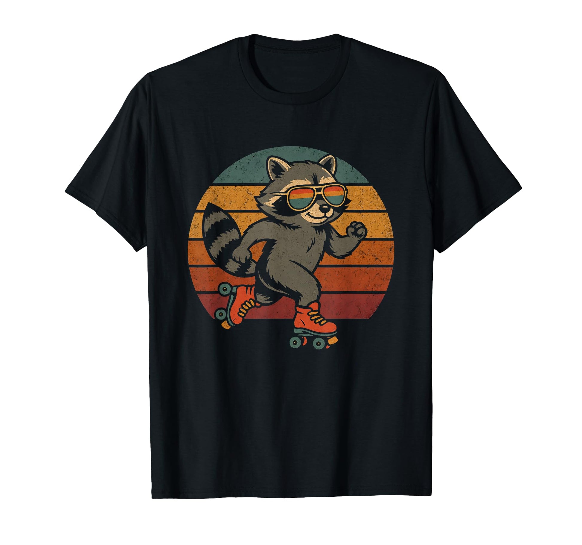 Raccoon Roller Skates T-Shirt - Aesthetic Graphic Men Women - T-Shirt, Sweatshirt, Hoodie