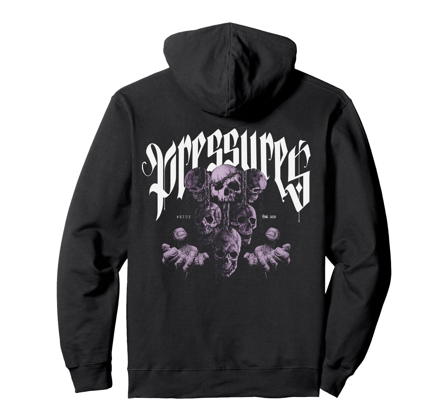 Back Y2K Streetwear Skull Hoodie - Novelty Apparel for Adults - T-Shirt, Sweatshirt, Hoodie