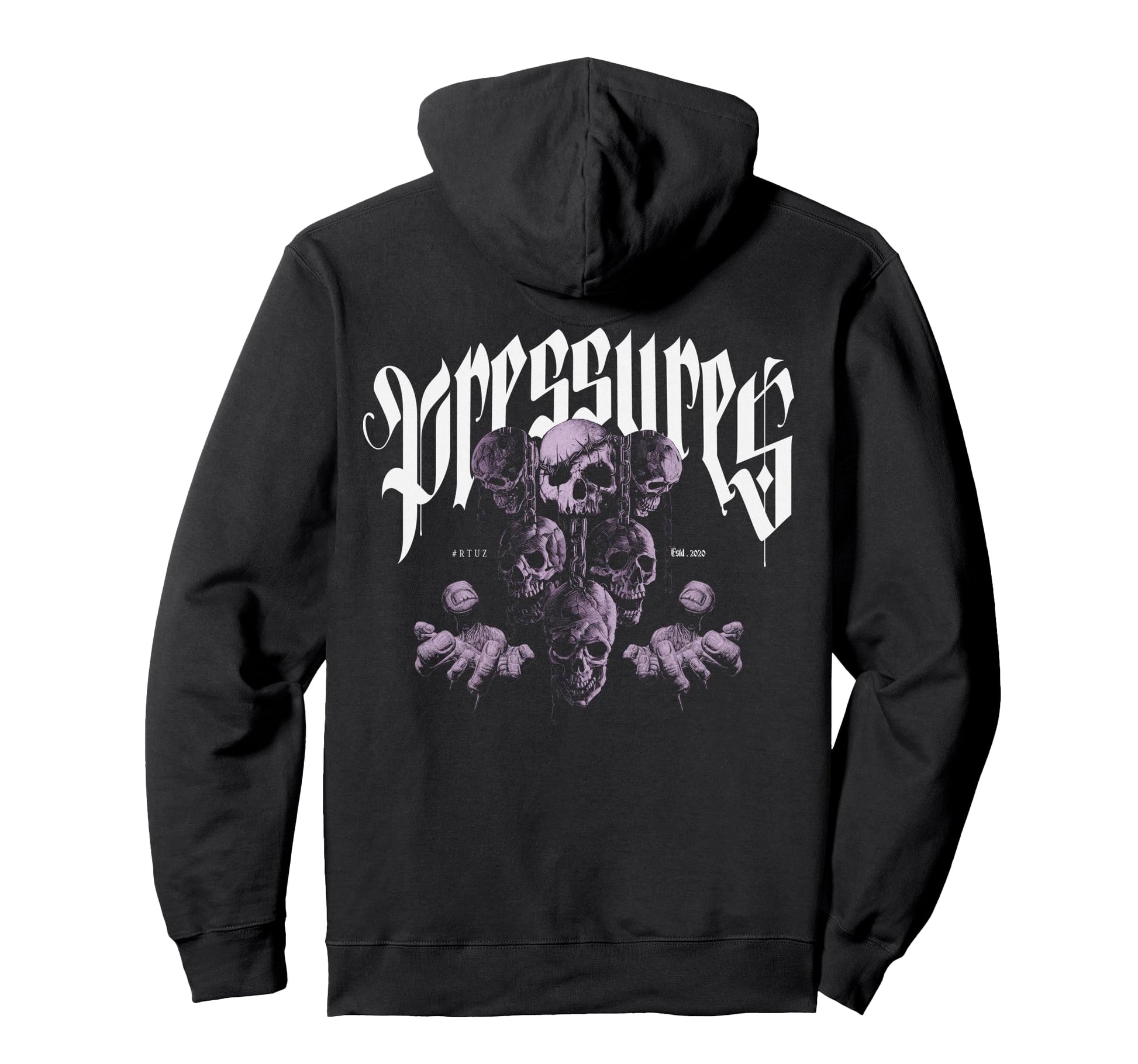 Back Y2K Streetwear Skull Hoodie - Novelty Apparel for Adults - T-Shirt, Sweatshirt, Hoodie