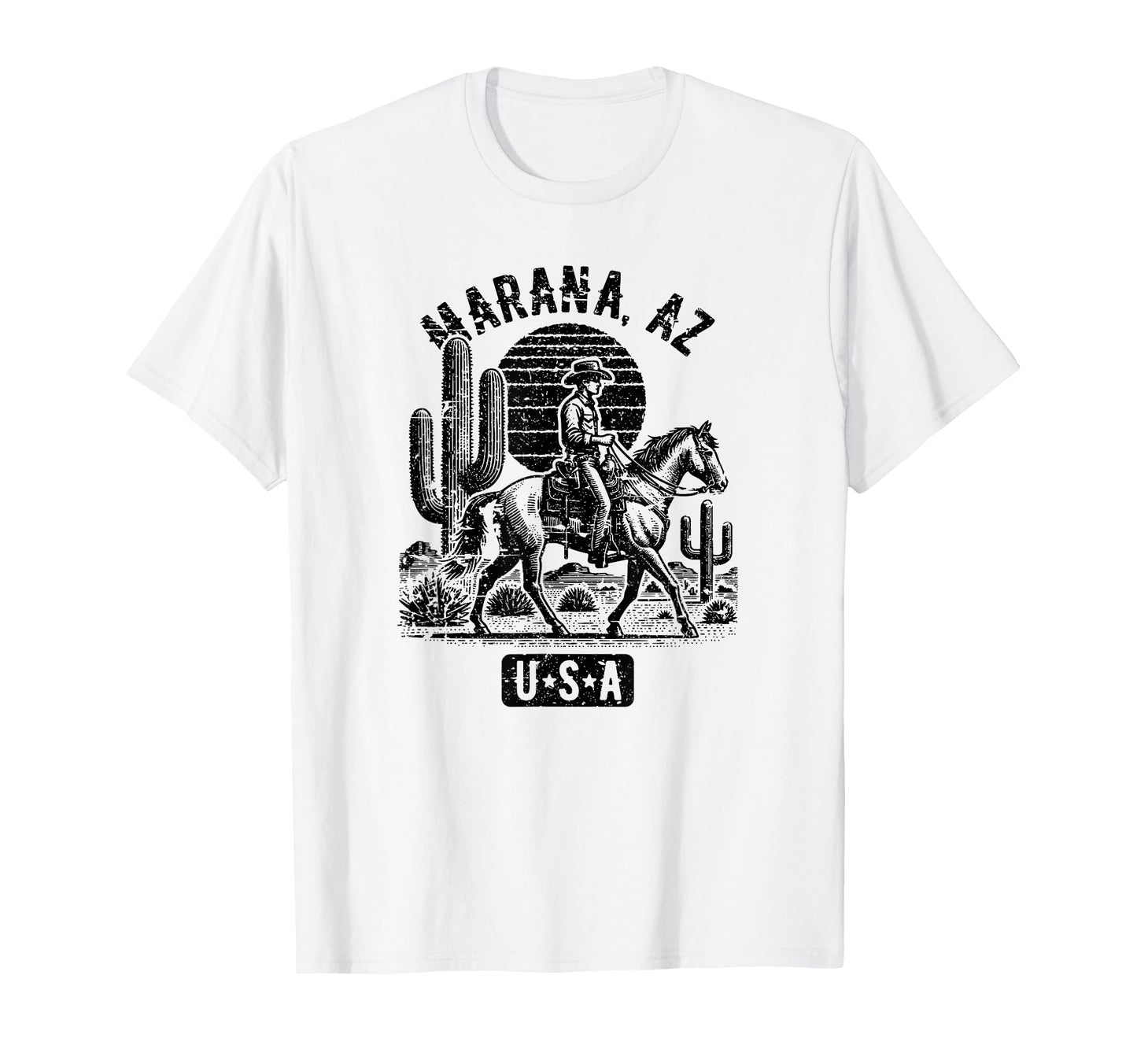 Marana Arizona Usa Cowboy Horse T-Shirt - Aesthetic Graphic for Adults - T-Shirt, Sweatshirt, Hoodie
