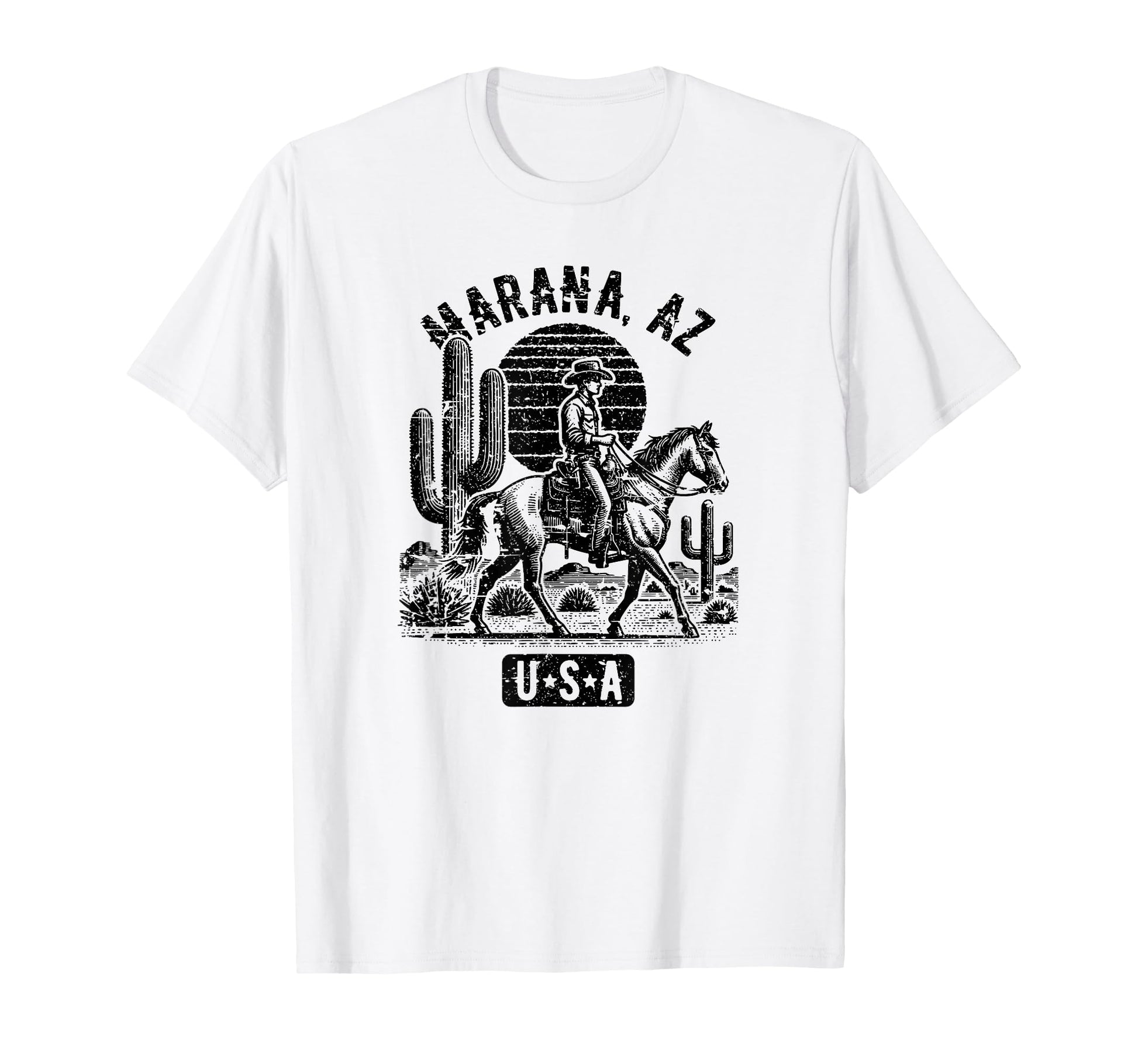 Marana Arizona Usa Cowboy Horse T-Shirt - Aesthetic Graphic for Adults - T-Shirt, Sweatshirt, Hoodie