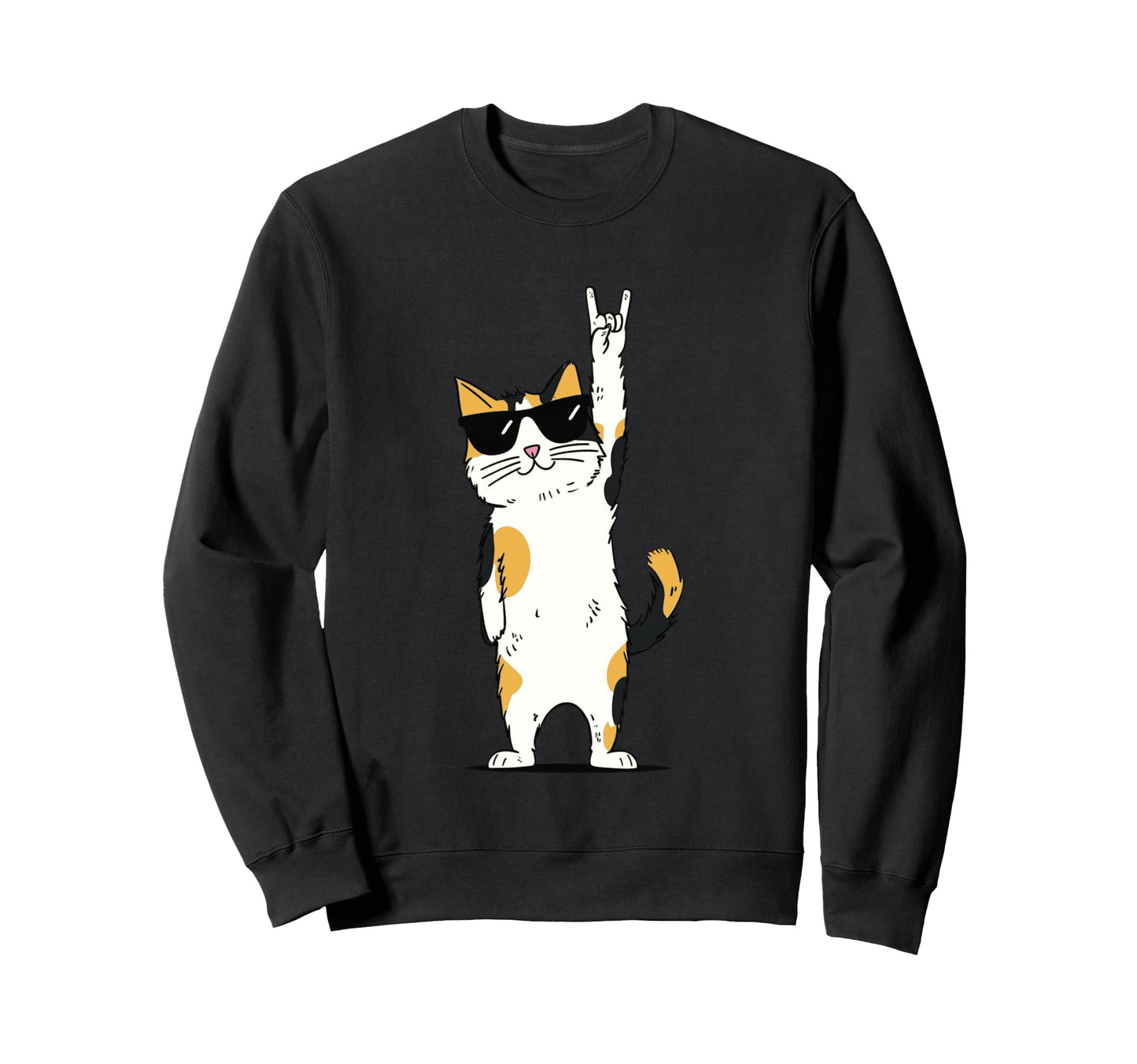 Cat Sunglasses Funny Cat Lover Sweatshirt - Casual Everyday Wear Unisex - T-Shirt, Sweatshirt, Hoodie