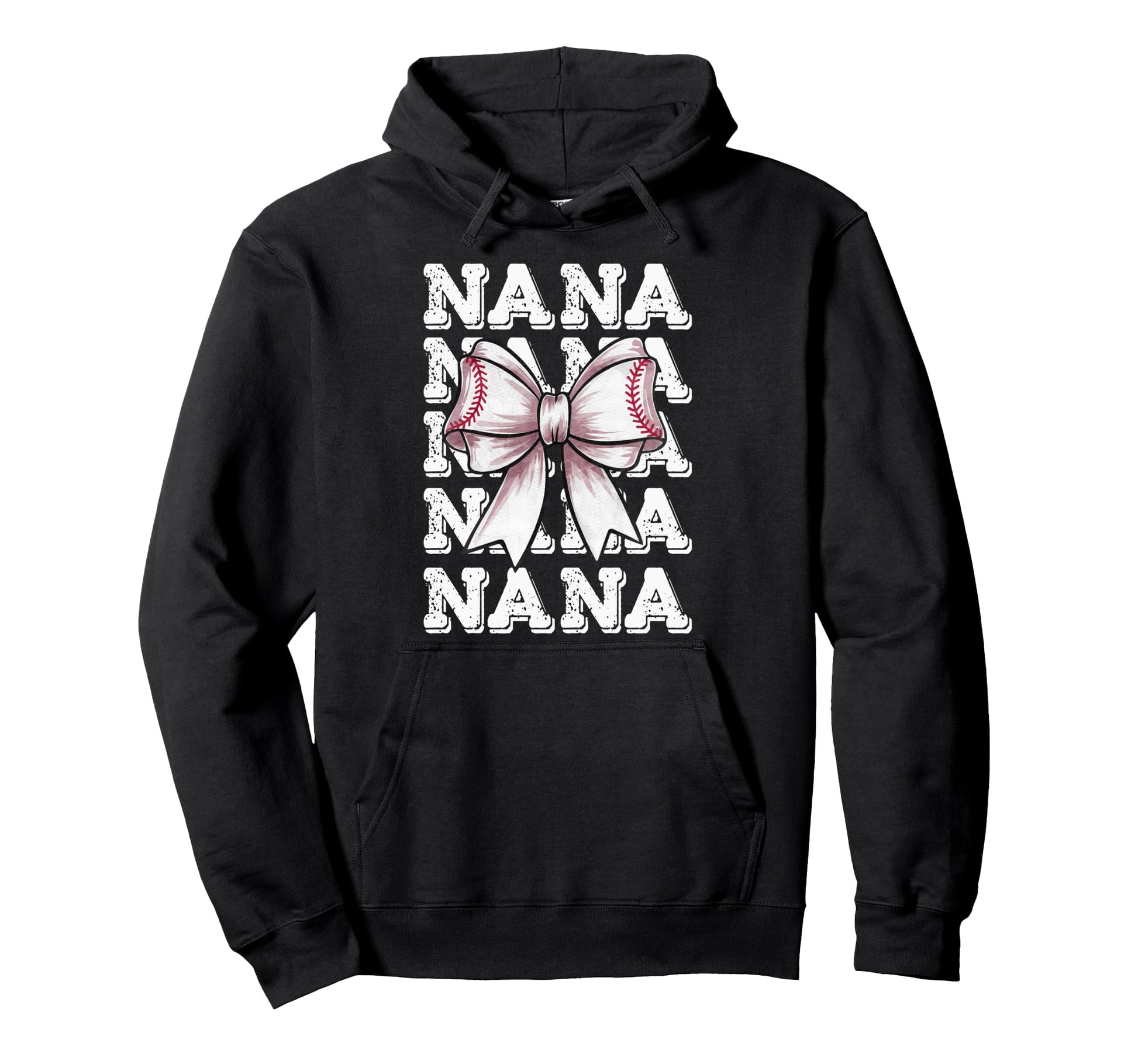 Coquette Baseball Nana Matching Family Bow Hoodie - Trendy Graphic Unisex - T-Shirt, Sweatshirt, Hoodie