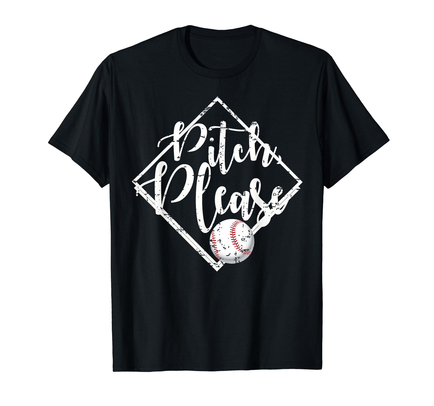 Pitch Please Baseball White Funny Gift T-Shirt - Graphic Print Men Women - T-Shirt, Sweatshirt, Hoodie