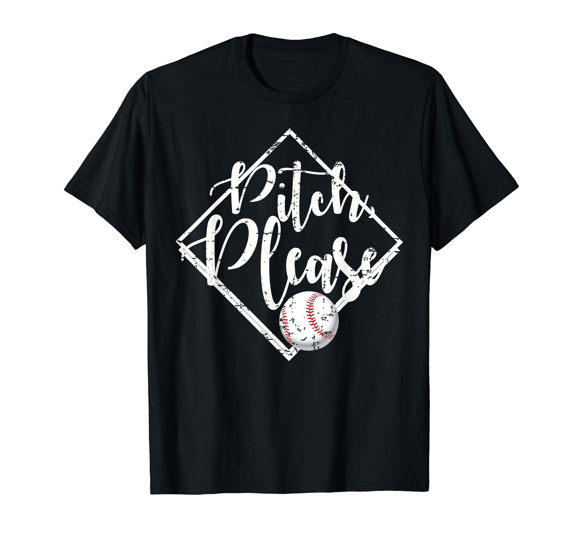 Pitch Please Baseball White Funny Gift T-Shirt - Graphic Print Men Women - T-Shirt, Sweatshirt, Hoodie