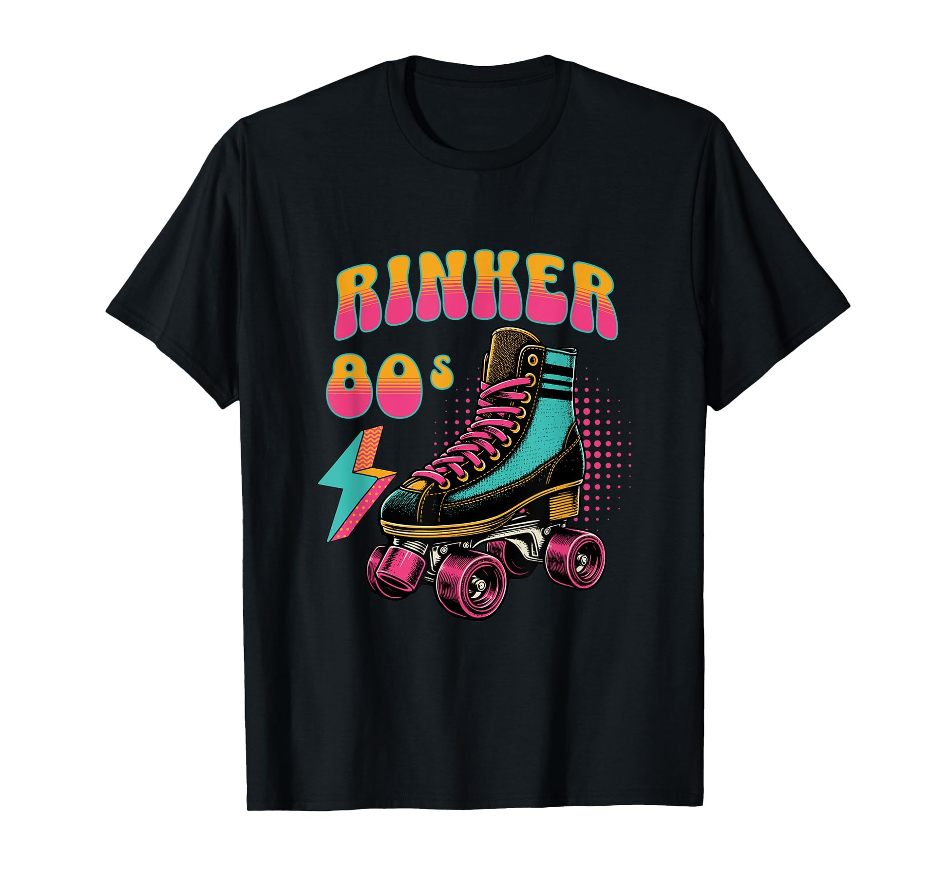 Rinker 80S Rollerskating Vibe Skate Party T-Shirt - Trendy Graphic Unisex - T-Shirt, Sweatshirt, Hoodie