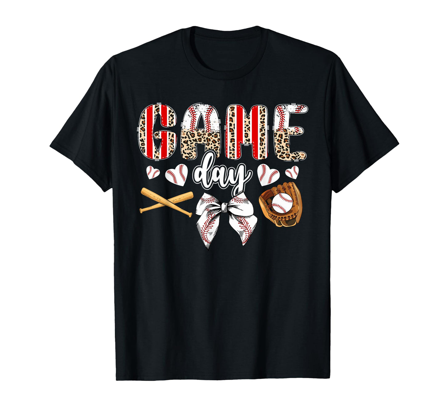Game Day Baseball Coquette Baseball T-Shirt - Fun Novelty Design Men Women - T-Shirt, Sweatshirt, Hoodie