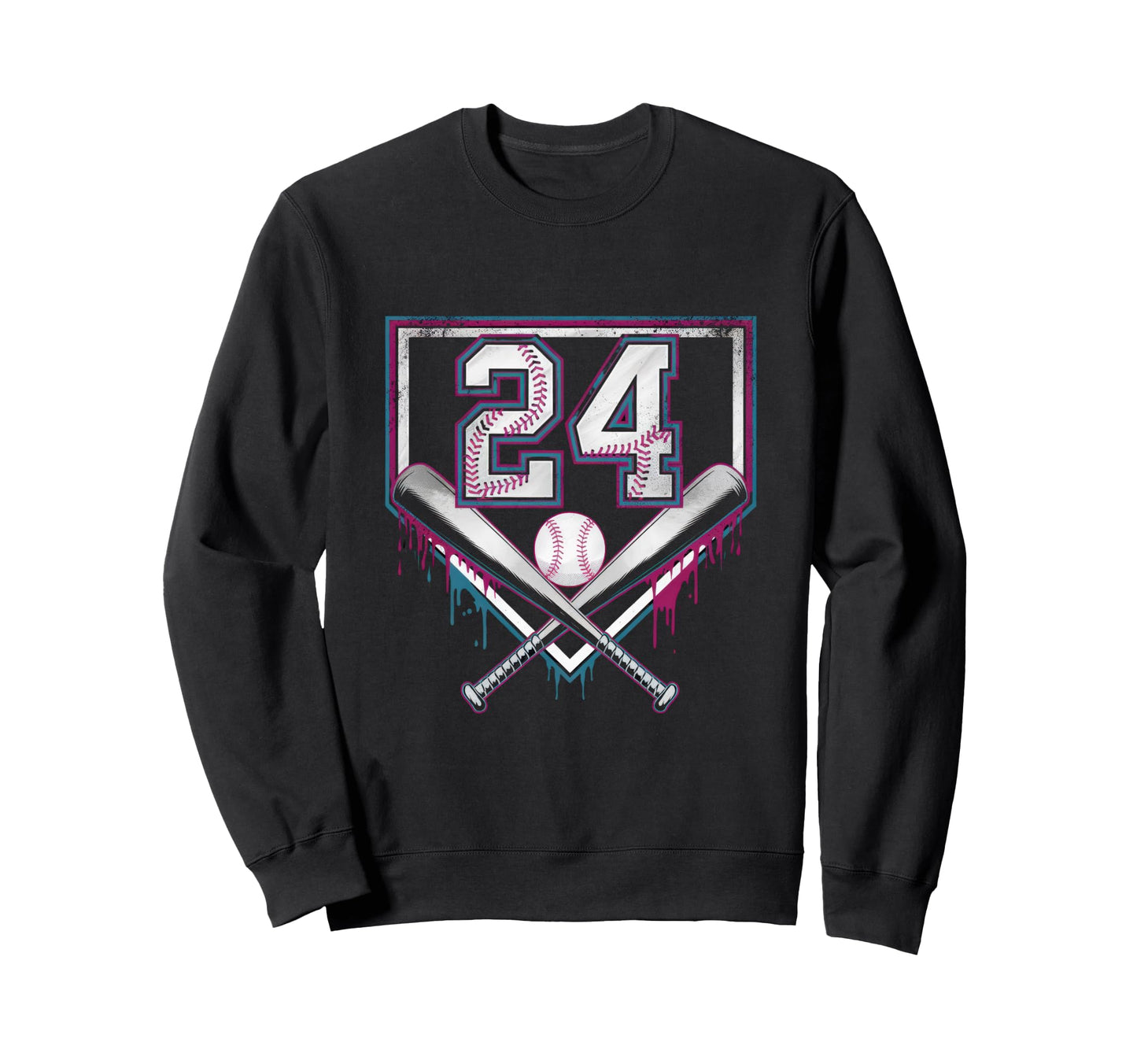 24Th Birthday Baseball Home Ice Sweatshirt - Fun Novelty Design Unisex - T-Shirt, Sweatshirt, Hoodie