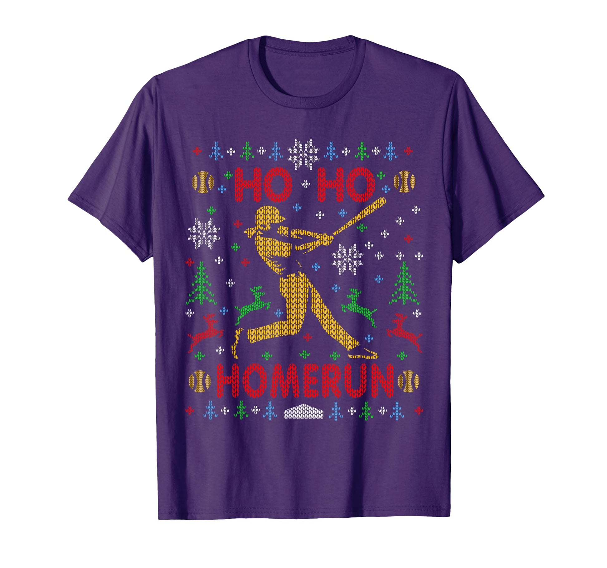 Ho Ho Homerun Fastpitch Softball Ugly T-Shirt - Novelty Apparel Unisex - T-Shirt, Sweatshirt, Hoodie