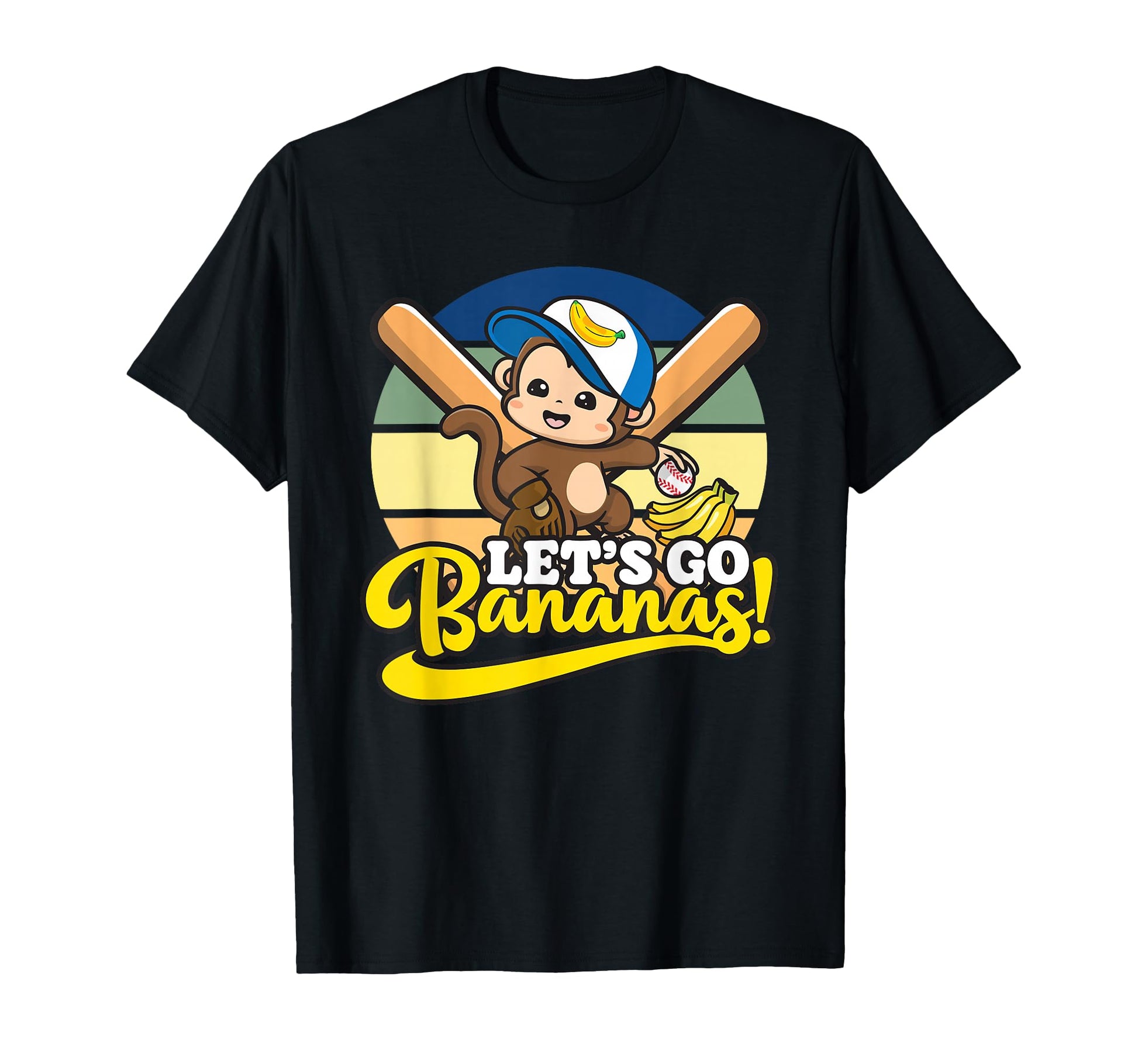 Kawaii Monkey Funny Lets Go T-Shirt - Fun Novelty Design for Adults - T-Shirt, Sweatshirt, Hoodie