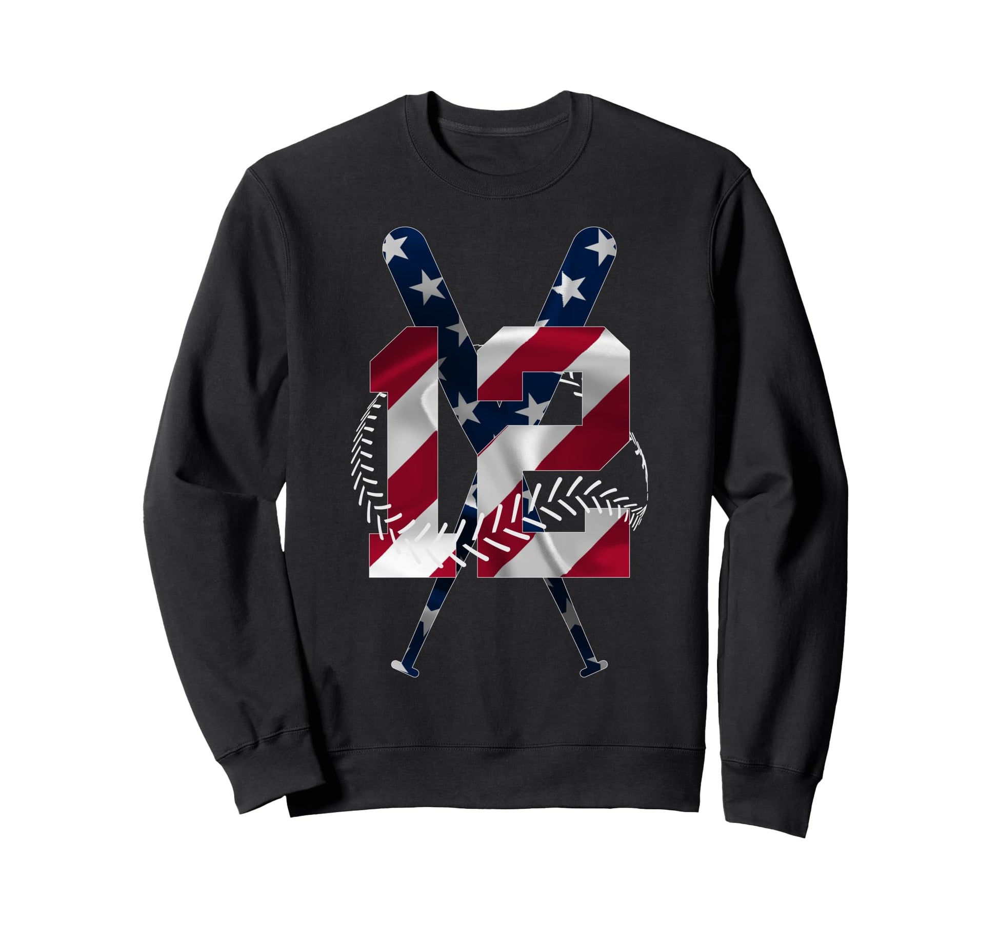 Number 12 Years Baseball 12Th Sweatshirt - Casual Everyday Wear Unisex - T-Shirt, Sweatshirt, Hoodie
