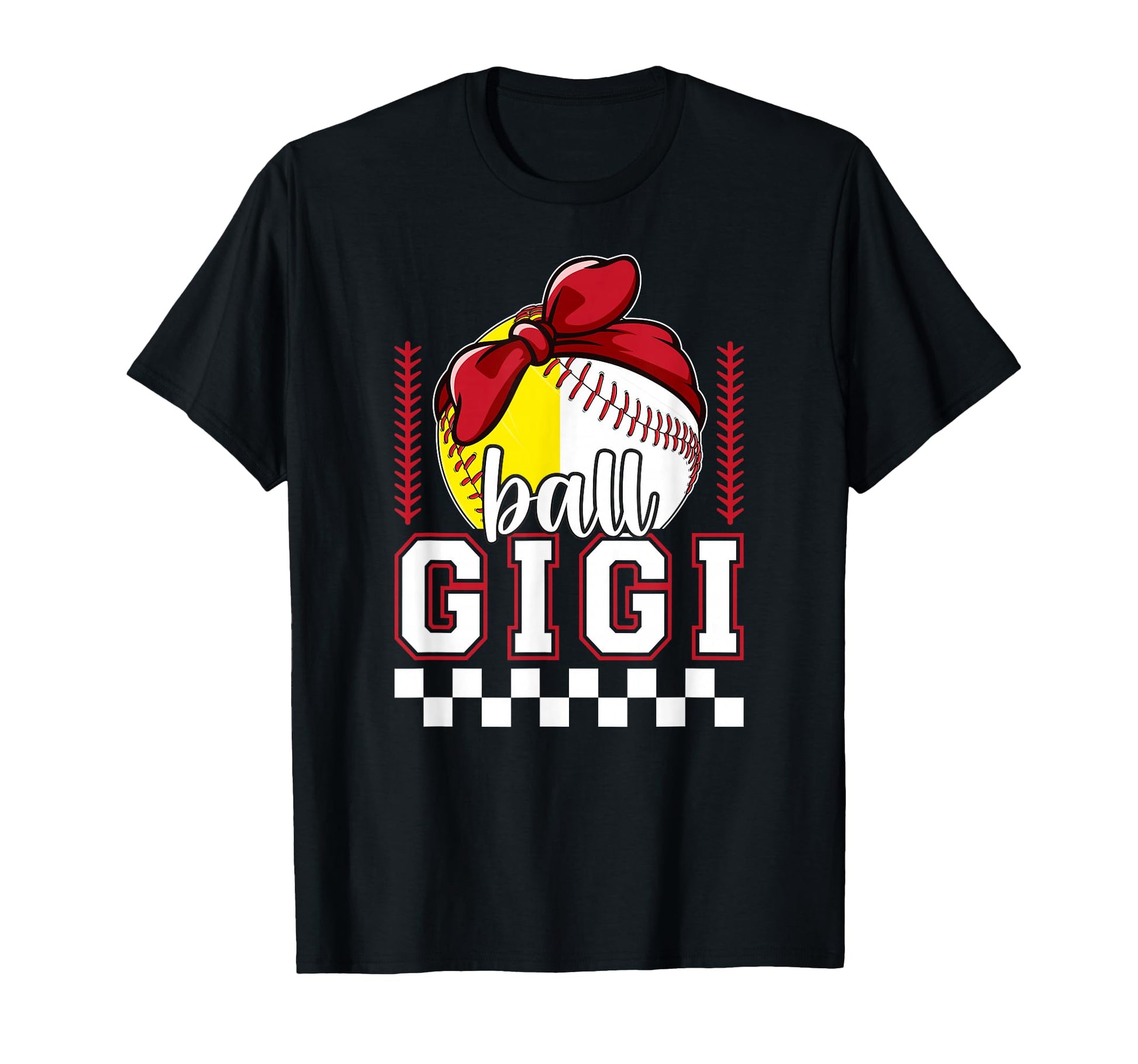 Ball Gigi Grandma Coquette Baseball T-Shirt - Custom Art Print for Adults - T-Shirt, Sweatshirt, Hoodie