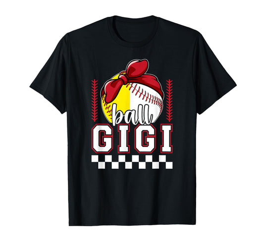 Ball Gigi Grandma Coquette Baseball T-Shirt - Custom Art Print for Adults - T-Shirt, Sweatshirt, Hoodie
