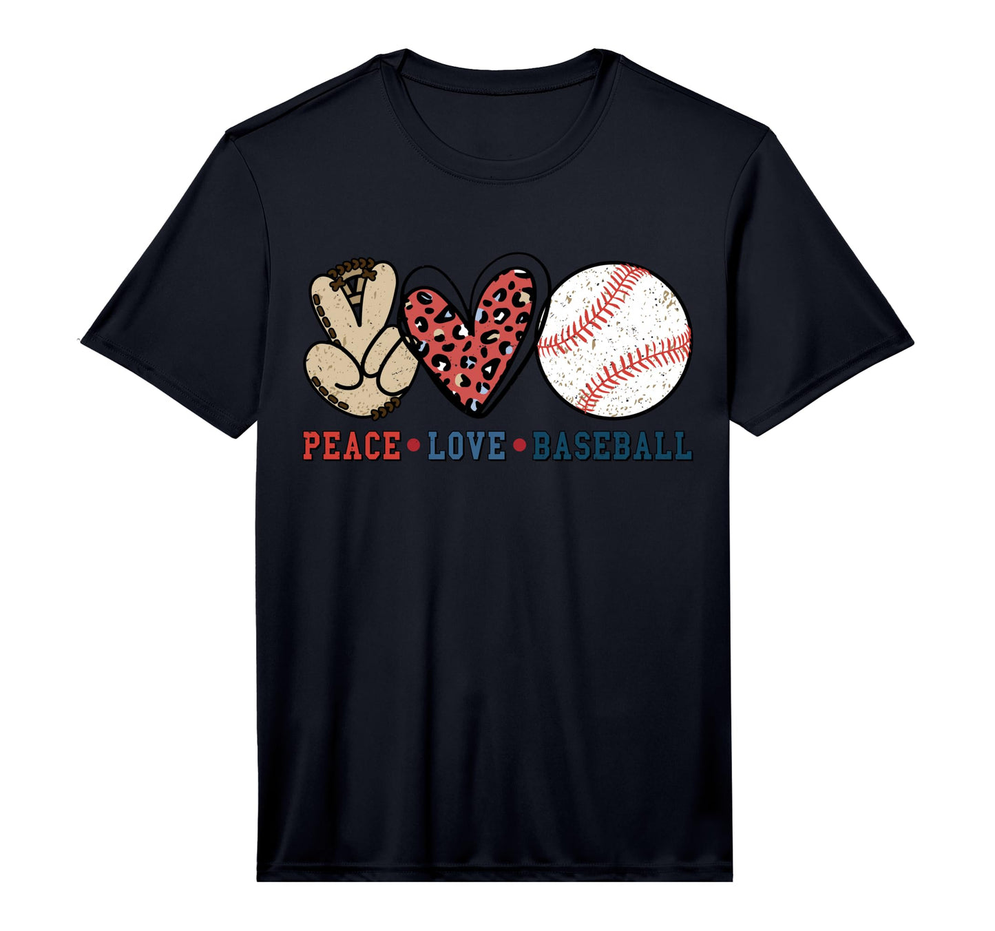 Baseball Peace Love Baseball T-Shirt - Streetwear Style for Adults - T-Shirt, Sweatshirt, Hoodie