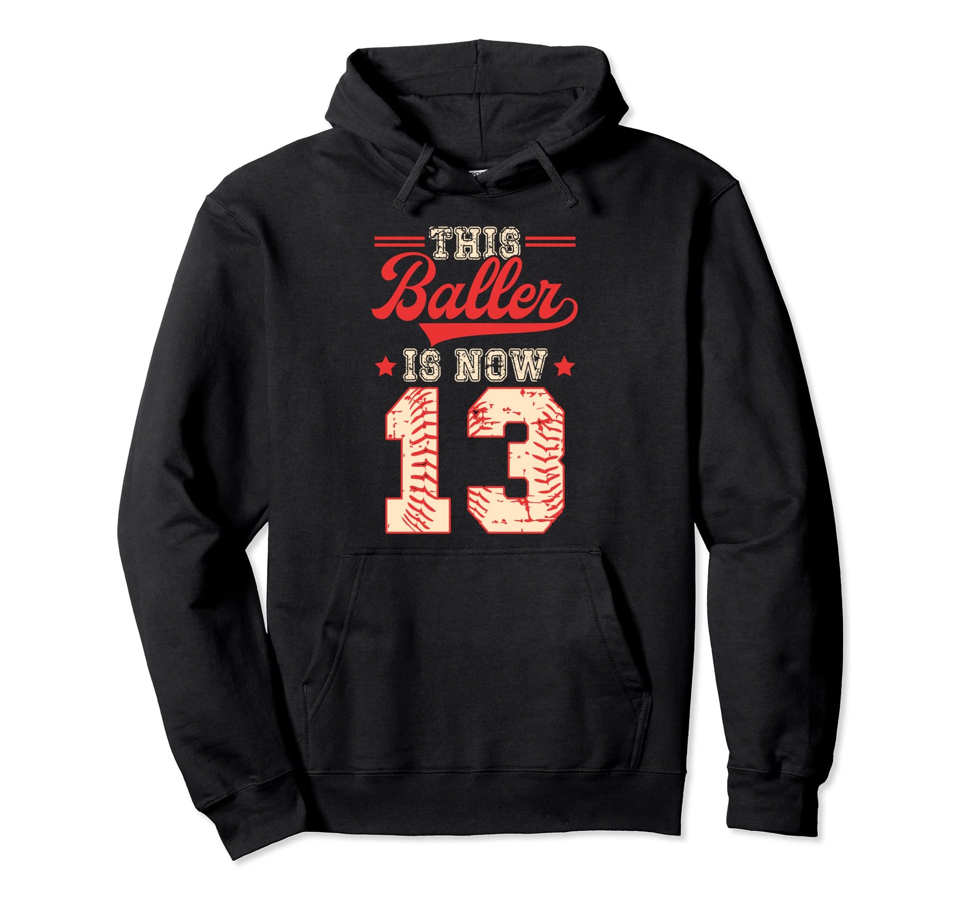 This Baller Is Now 13 Baseball Knuckleballer Hoodie - Graphic Print Unisex - T-Shirt, Sweatshirt, Hoodie