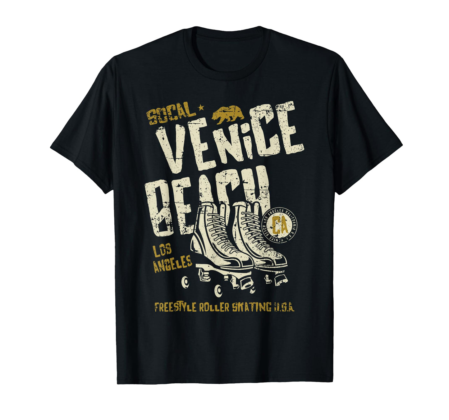 Venice Beach California Roller Skate T-Shirt - Custom Art Print Unisex - T-Shirt, Sweatshirt, Hoodie