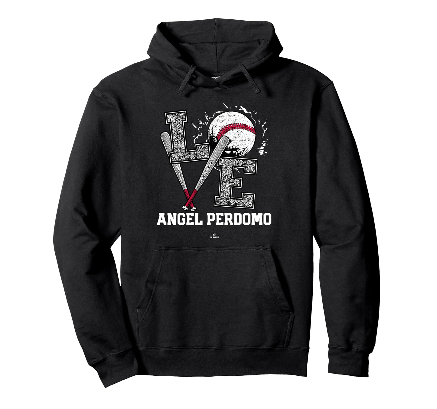 Distressed Baseball Love Angel Hoodie - Fun Novelty Design Men Women - T-Shirt, Sweatshirt, Hoodie