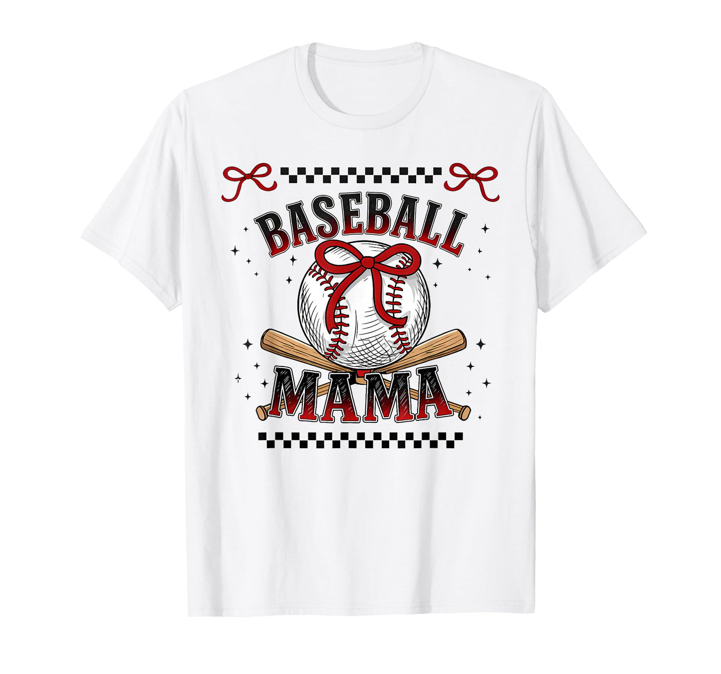 Baseball Mama Coquette Bow Game Day T-Shirt - Fun Novelty Design Unisex - T-Shirt, Sweatshirt, Hoodie