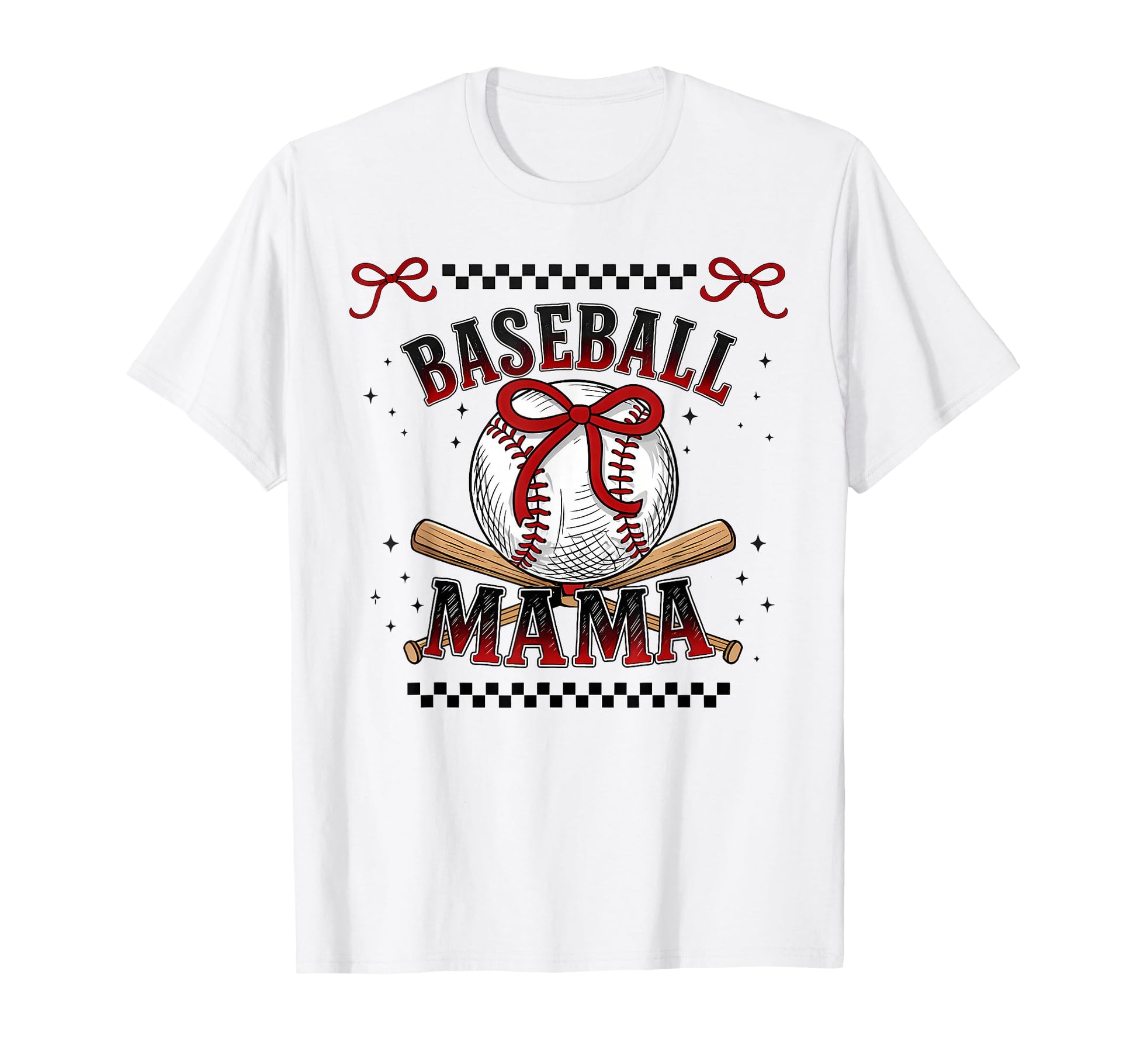 Baseball Mama Coquette Bow Game Day T-Shirt - Fun Novelty Design Unisex - T-Shirt, Sweatshirt, Hoodie