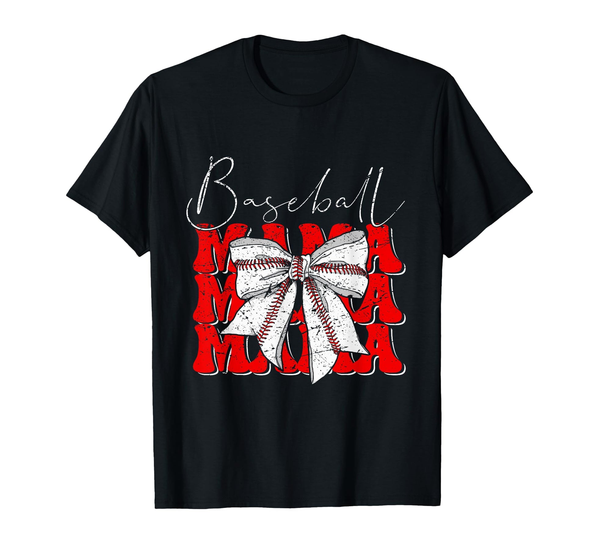 Baseball Mama Coquette Bow Game Day T-Shirt - Graphic Print Men Women - T-Shirt, Sweatshirt, Hoodie