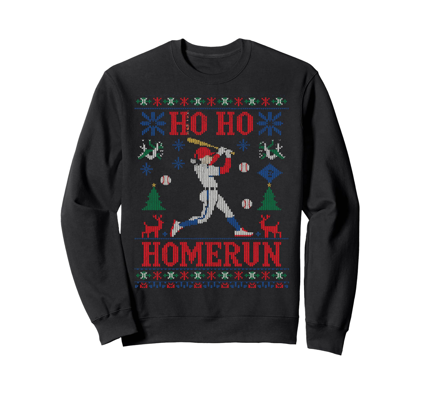 Ho Ho Home Run Funny Baseball Lover Sweatshirt - Aesthetic Graphic Unisex - T-Shirt, Sweatshirt, Hoodie