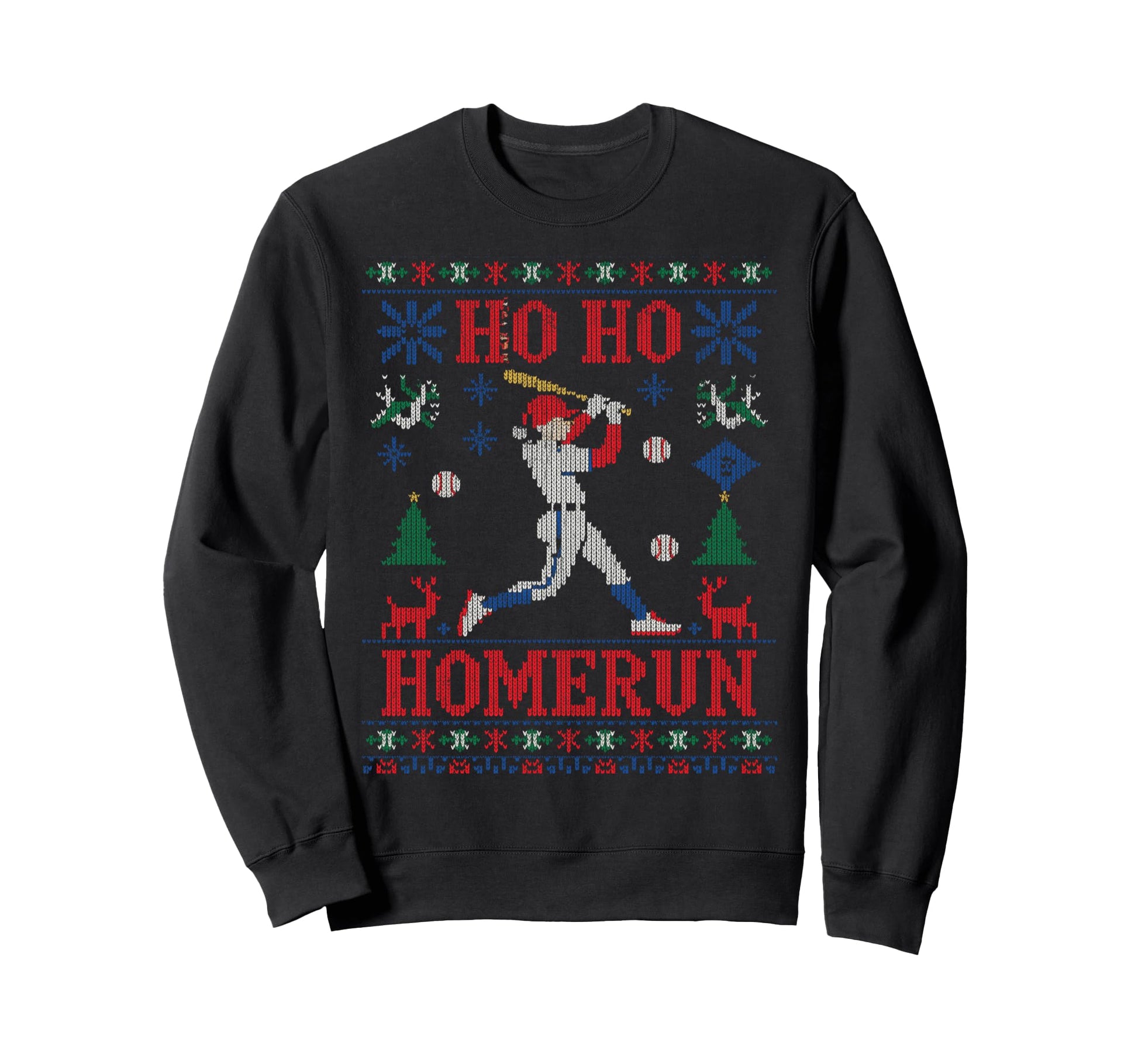 Ho Ho Home Run Funny Baseball Lover Sweatshirt - Aesthetic Graphic Unisex - T-Shirt, Sweatshirt, Hoodie