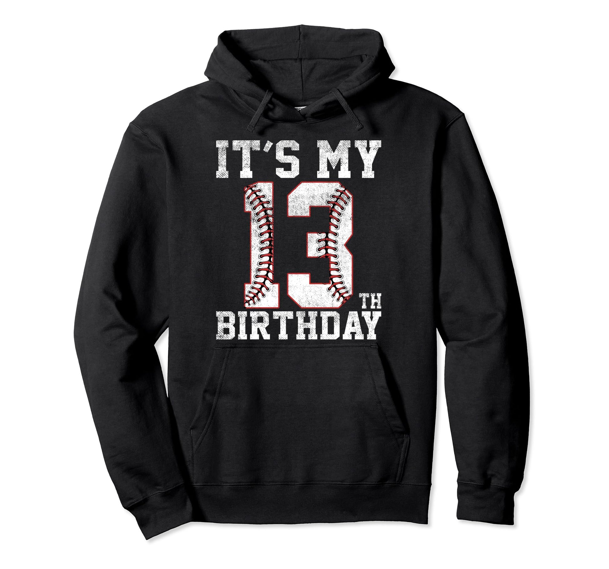 13Th Birthday Baseball Party 13 Years Old Hoodie - Novelty Apparel Unisex - T-Shirt, Sweatshirt, Hoodie