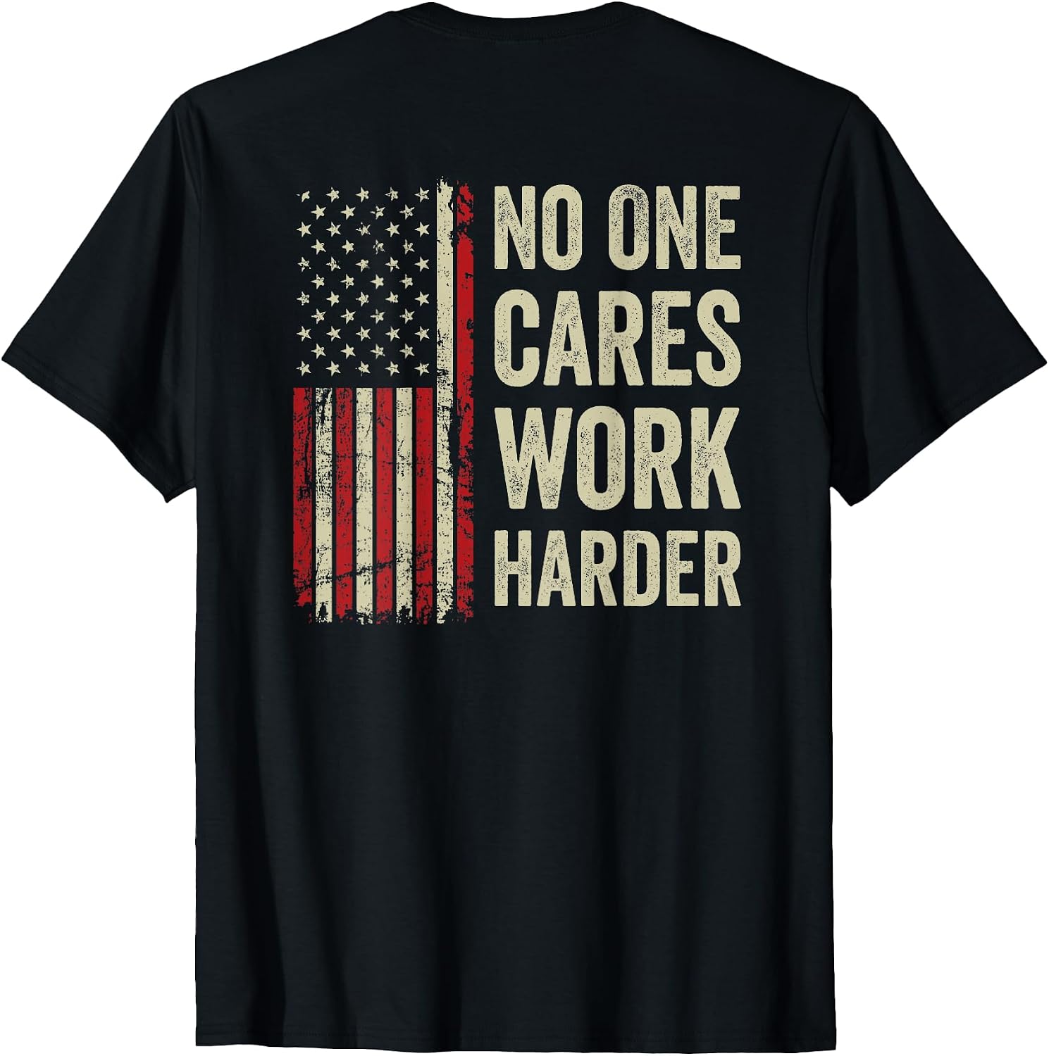 Nobody Cares Work Harder USA Flag Fitness Apparel - Adult & Kids T-Shirts, Sweatshirts & Hoodies apparel design preview 1