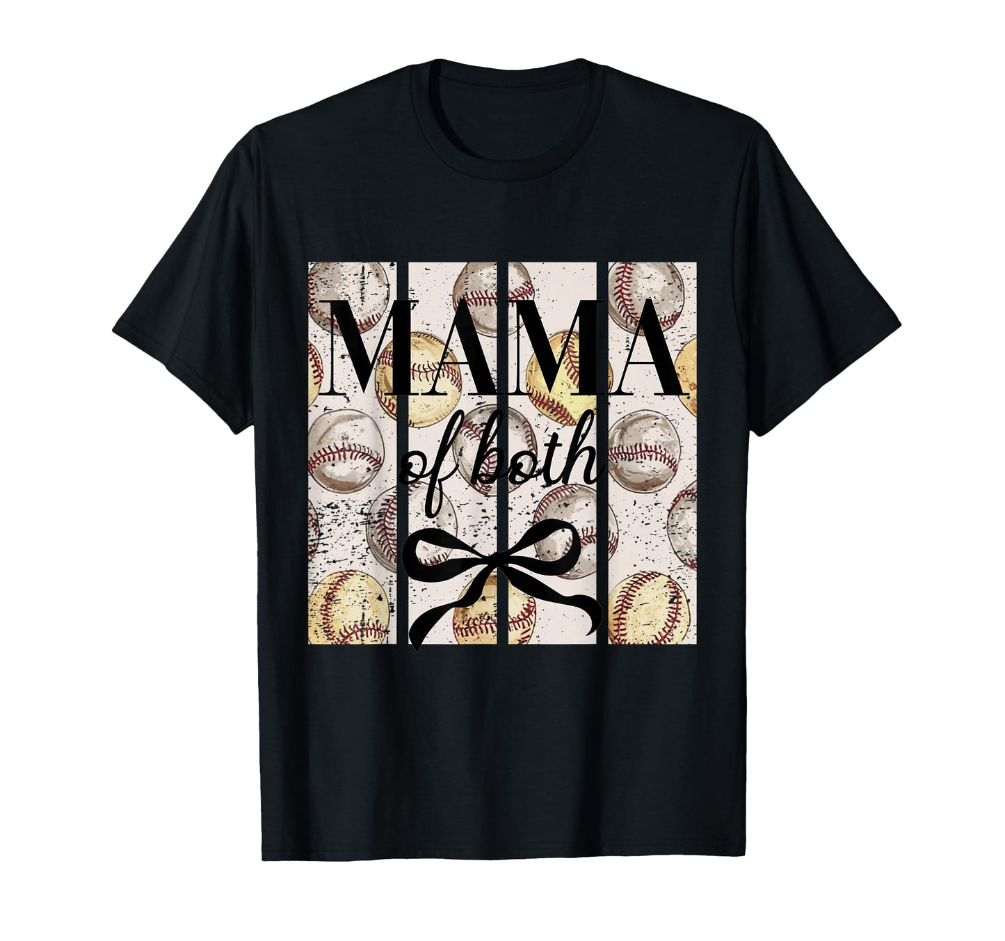 Mom Baseball Softball Coquette Bow Mama T-Shirt - Unique Graphic Men Women - T-Shirt, Sweatshirt, Hoodie