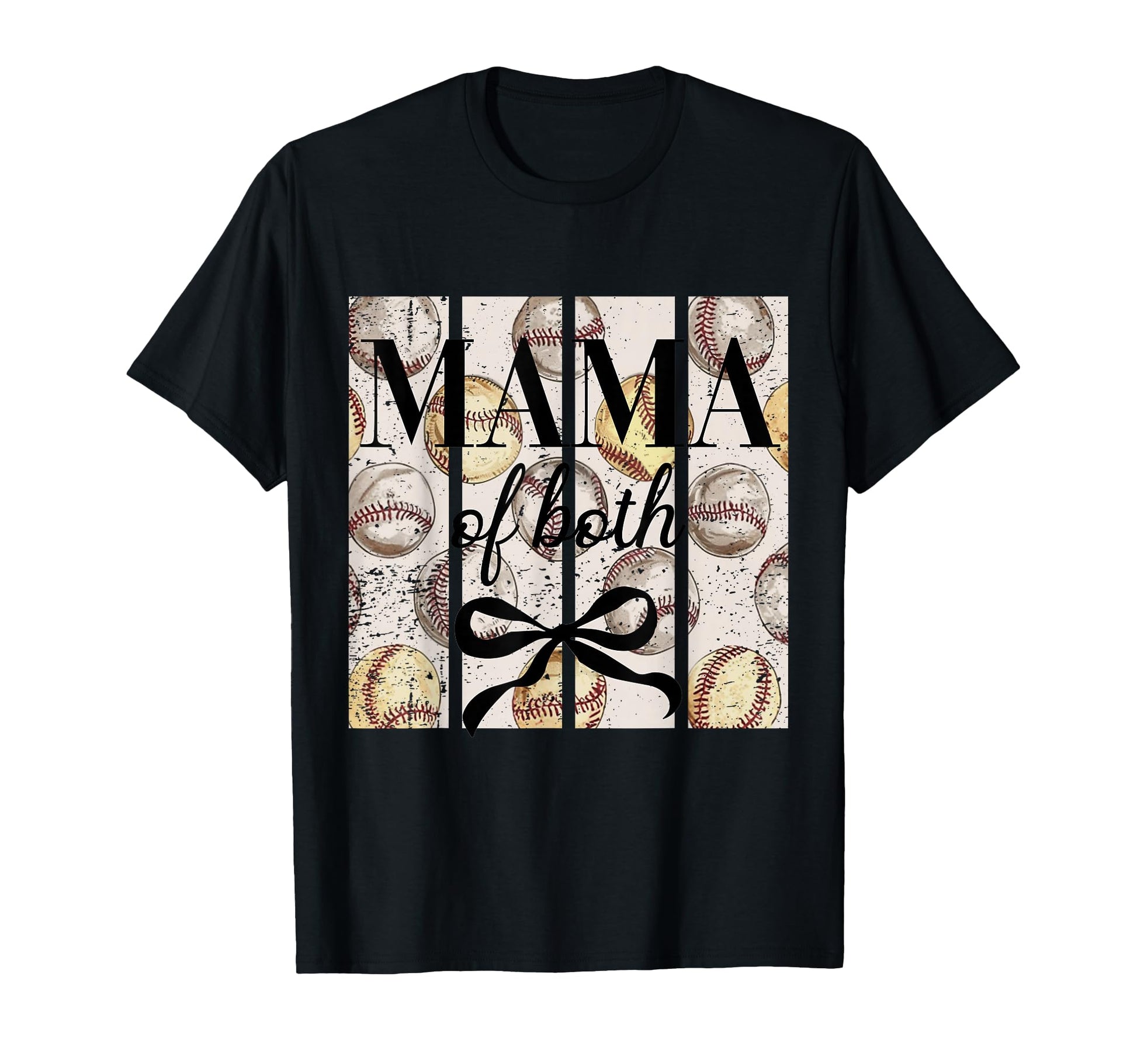 Mom Baseball Softball Coquette Bow Mama T-Shirt - Unique Graphic Men Women - T-Shirt, Sweatshirt, Hoodie