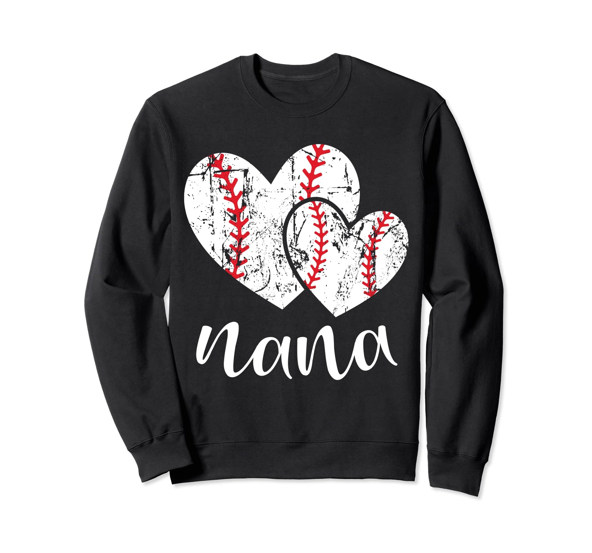 Baseball Nana Heart Ball Funny Proud Sweatshirt - Aesthetic Graphic Unisex - T-Shirt, Sweatshirt, Hoodie