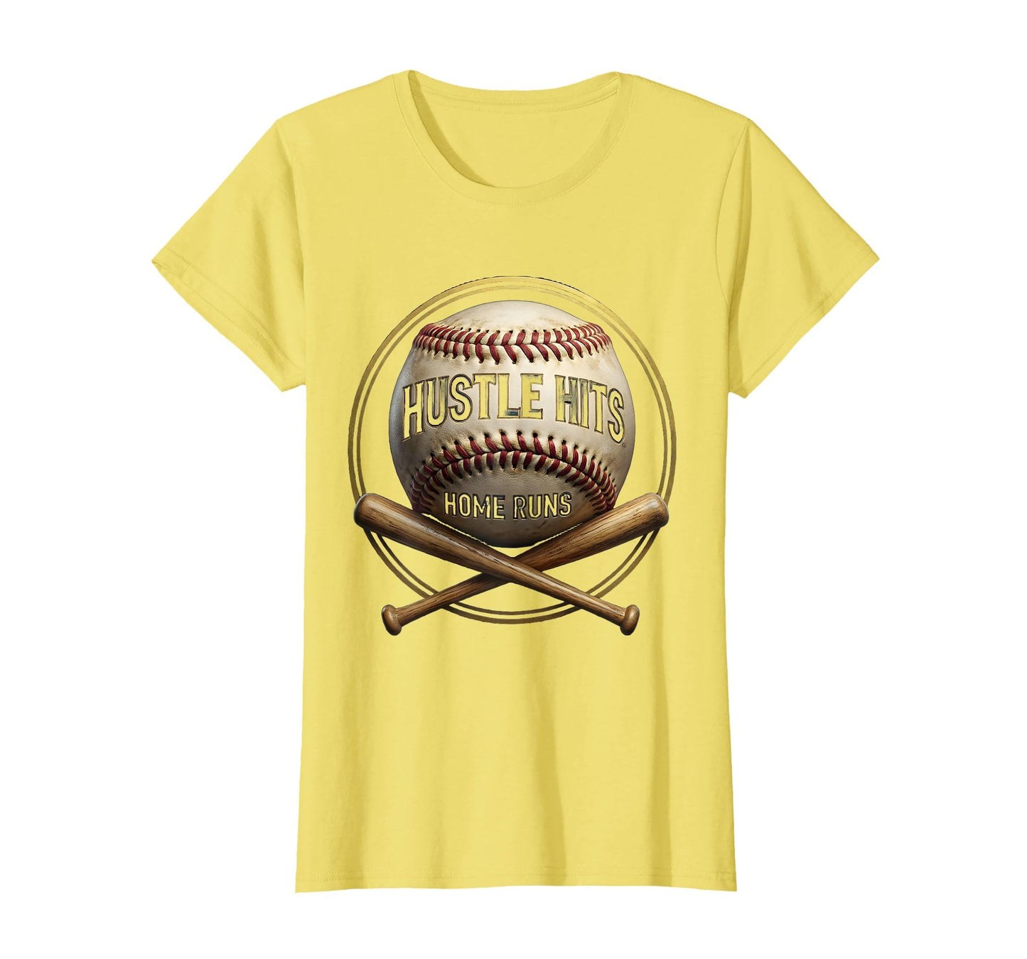 Hustle Hits Home Runs Baseball T-Shirt - Novelty Apparel for Adults - T-Shirt, Sweatshirt, Hoodie