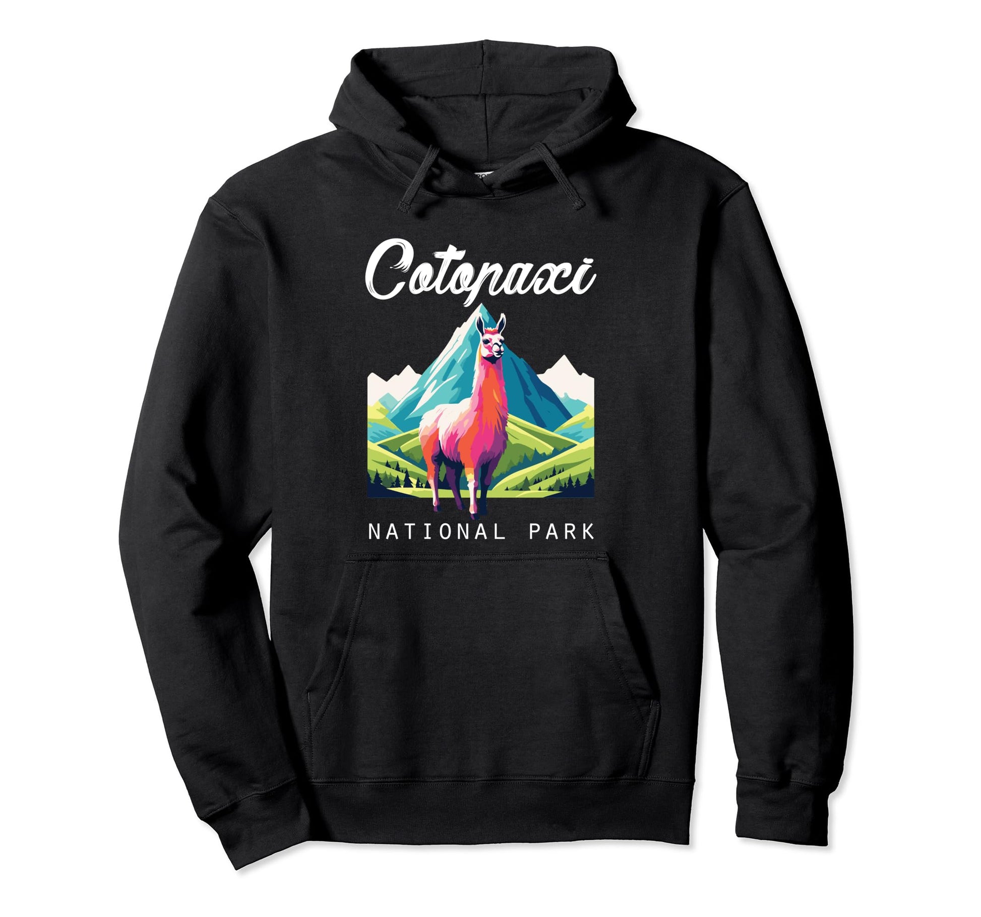 Ecuador Cotopaxi National Park Llama Hoodie - Unique Graphic Men Women - T-Shirt, Sweatshirt, Hoodie