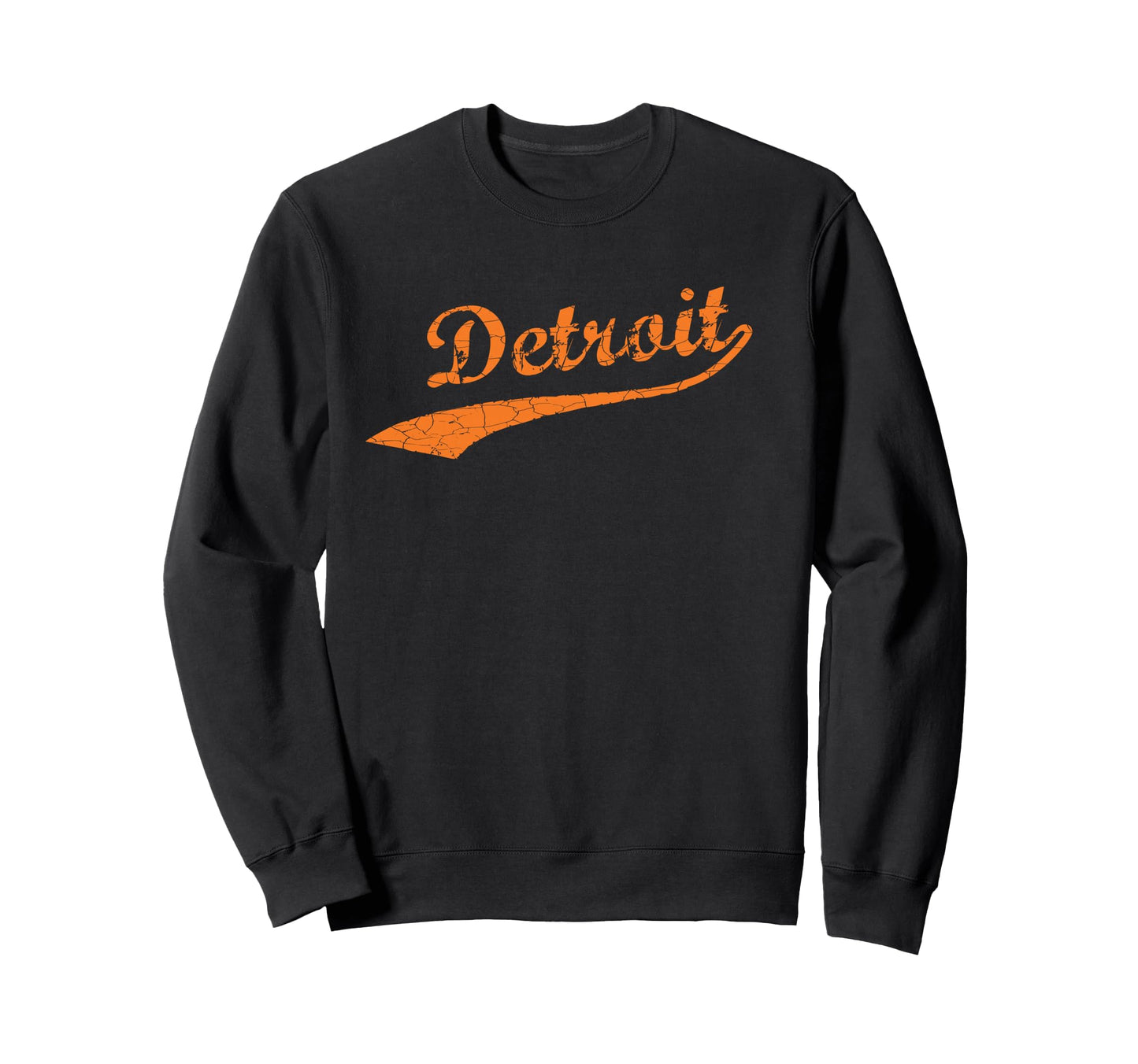 Detroit Baseball Cracked Sweatshirt - Custom Art Print for Adults - T-Shirt, Sweatshirt, Hoodie