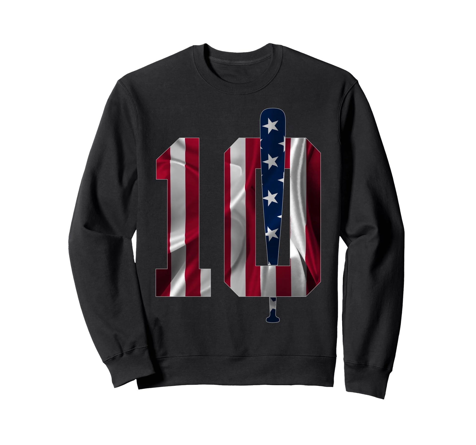 Number 10 Years Baseball 10Th Sweatshirt - Custom Art Print for Adults - T-Shirt, Sweatshirt, Hoodie