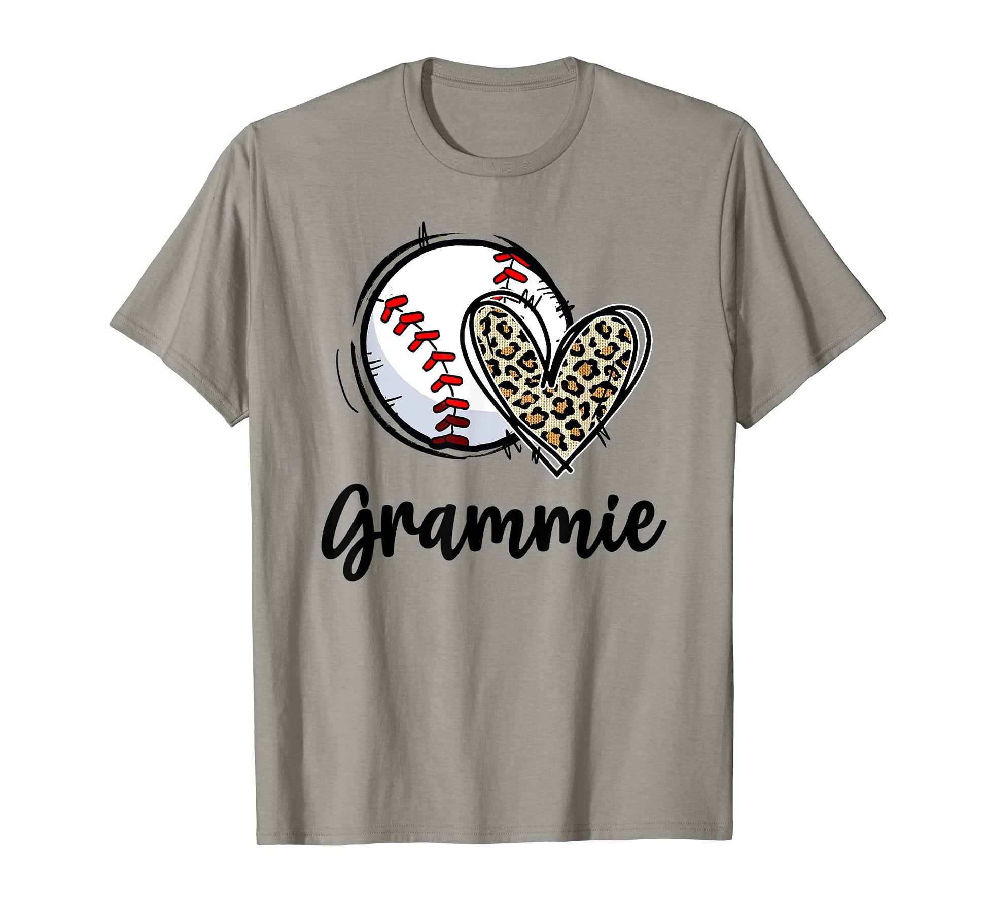 Baseball Grammie Leopard Heart T-Shirt - Aesthetic Graphic Unisex - T-Shirt, Sweatshirt, Hoodie