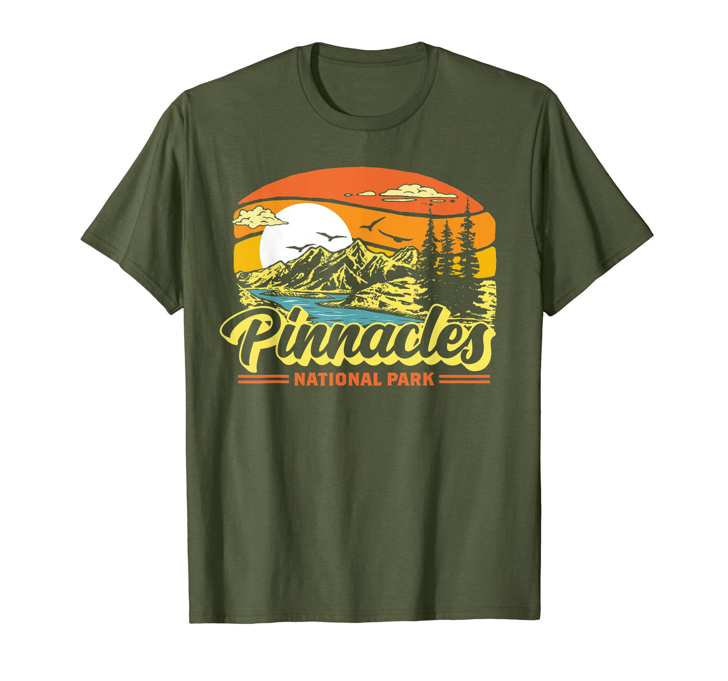 Pinnacles National Park 80S Mountain T-Shirt - Minimalist Print for Adults - T-Shirt, Sweatshirt, Hoodie