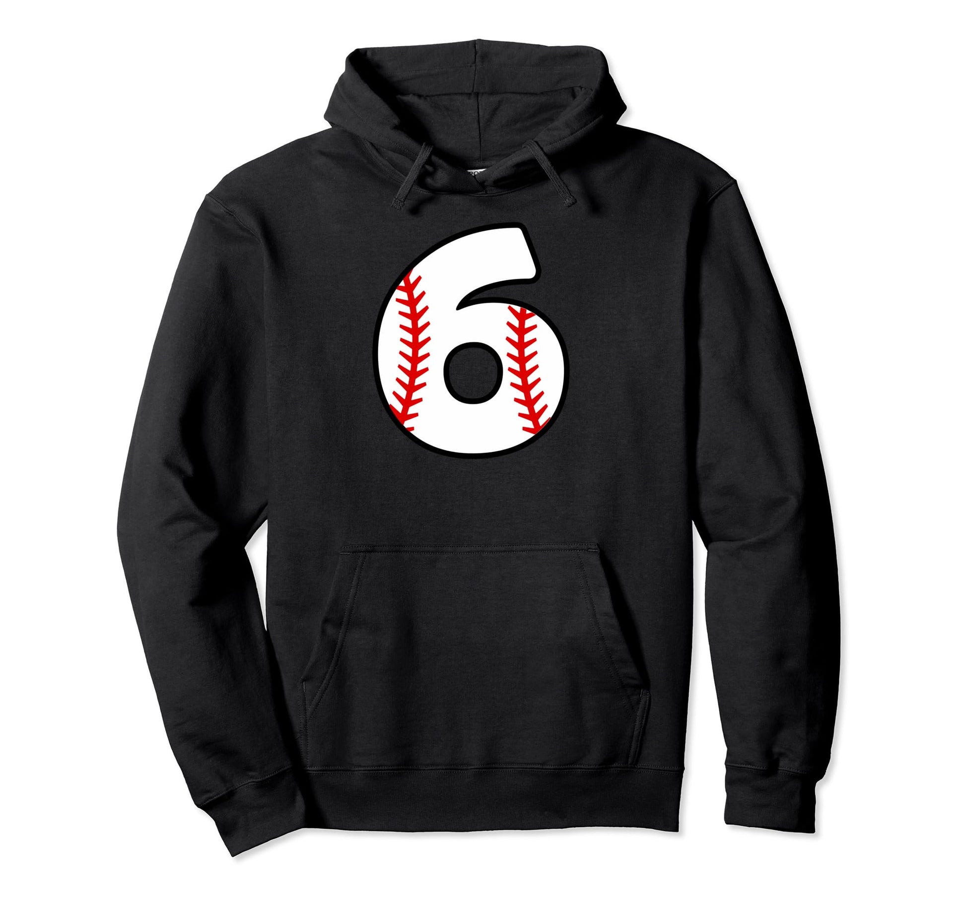 Sixth Birthday 6Th Baseball Number 6 Born Hoodie - Trendy Graphic Unisex - T-Shirt, Sweatshirt, Hoodie