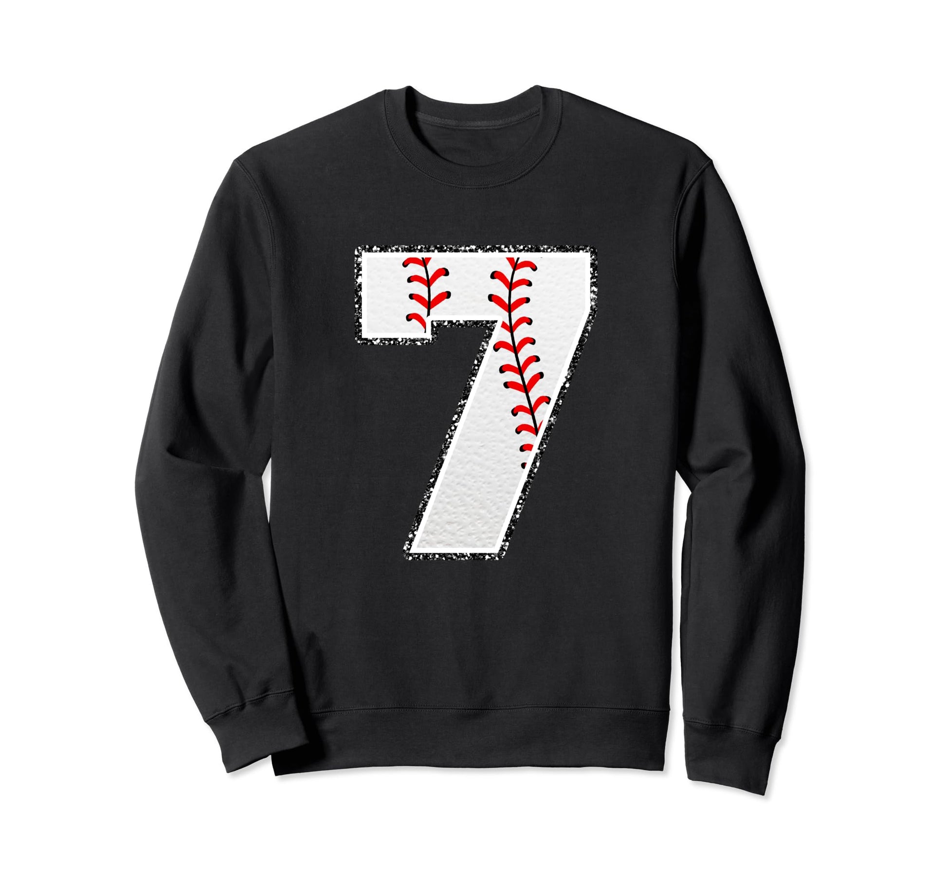 Number 7 Baseball Distressed Number Sweatshirt - Streetwear Style Unisex - T-Shirt, Sweatshirt, Hoodie