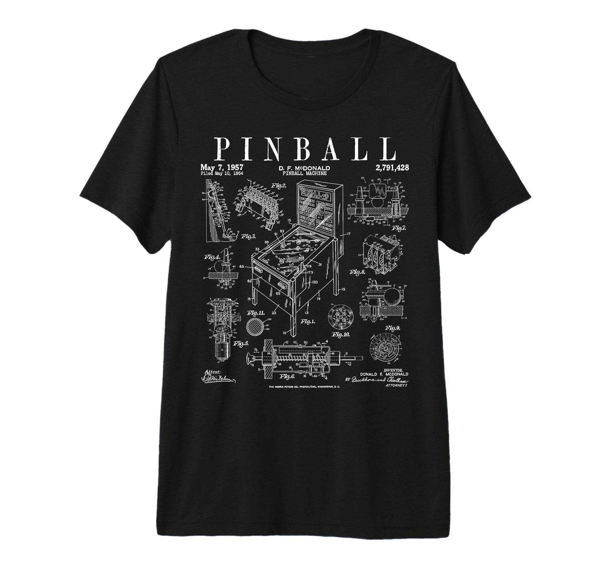 Pinball Arcade Gaming Machine Gamer T-Shirt - Fun Novelty Design Unisex - T-Shirt, Sweatshirt, Hoodie