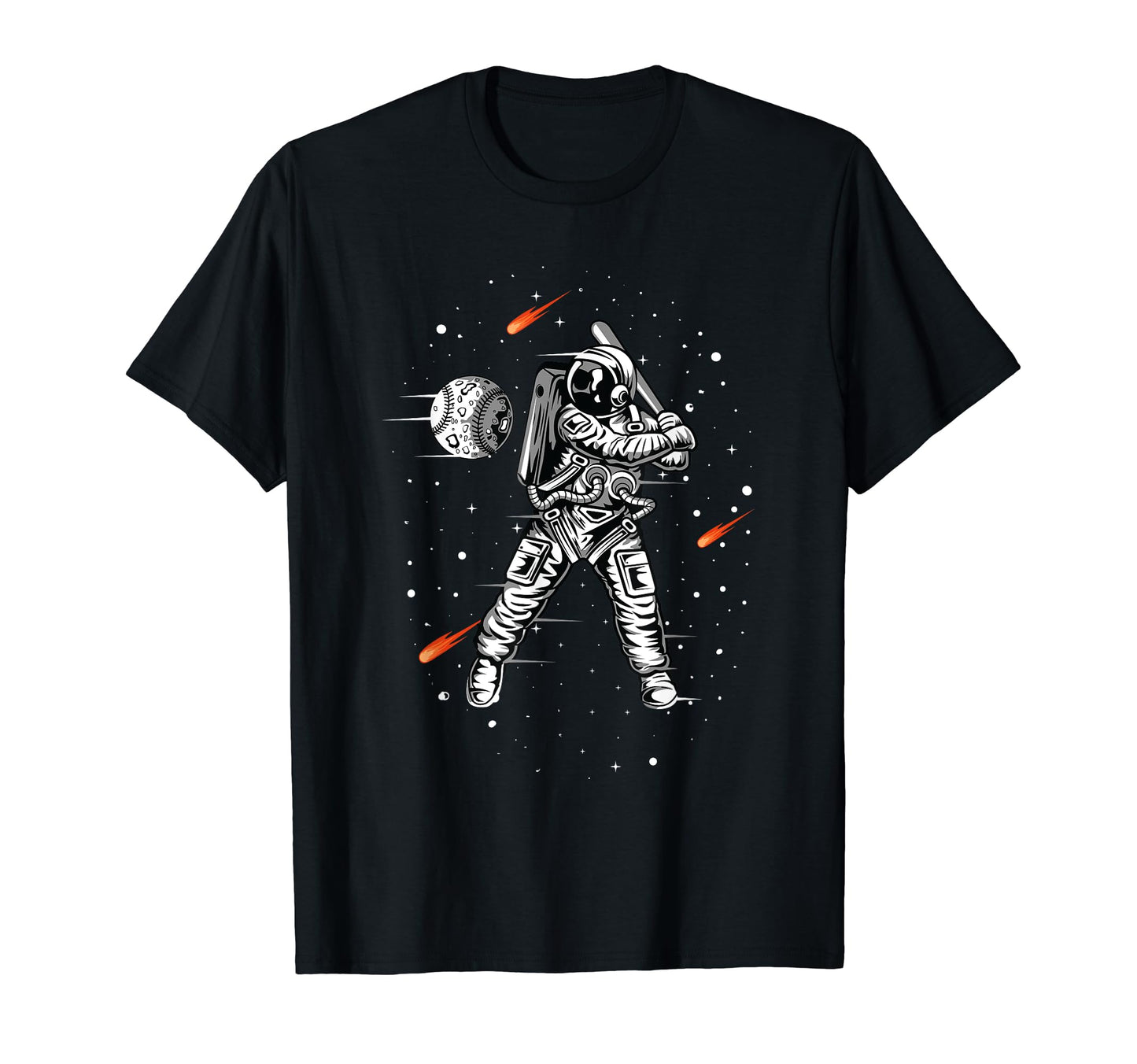 Astronaut Home Run Outer Space Sports T-Shirt - Minimalist Print Men Women - T-Shirt, Sweatshirt, Hoodie