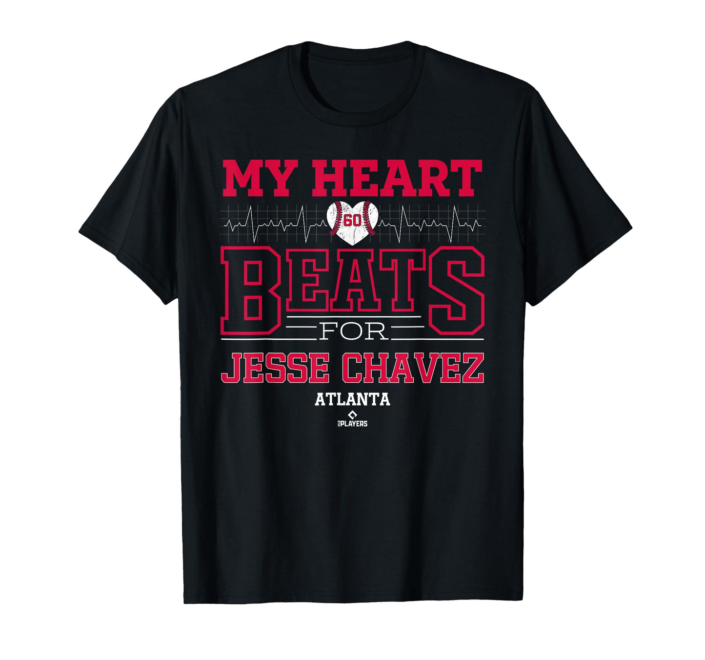 My Heart Beats Jesse Chavez Atlanta T-Shirt - Trendy Graphic for Adults - T-Shirt, Sweatshirt, Hoodie