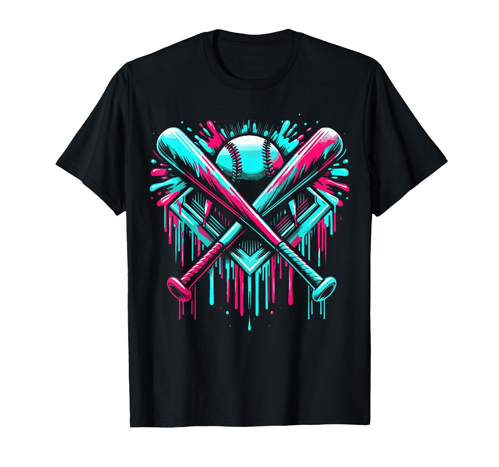 Dripping Baseball Bat T-Shirt - Fun Novelty Design Men Women - T-Shirt, Sweatshirt, Hoodie